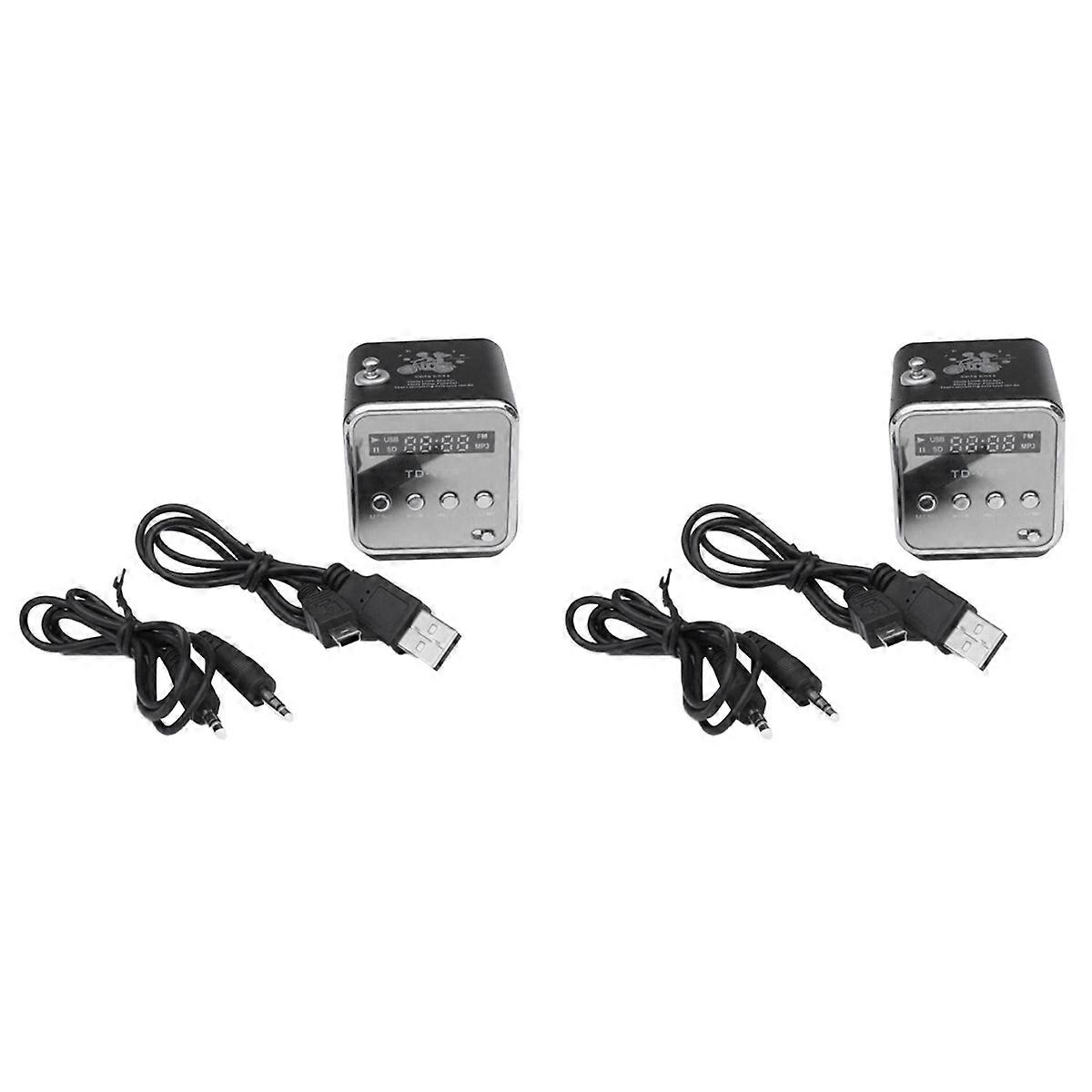 TD-V26 Digital Portable Mini Fm Radio Receiver Black