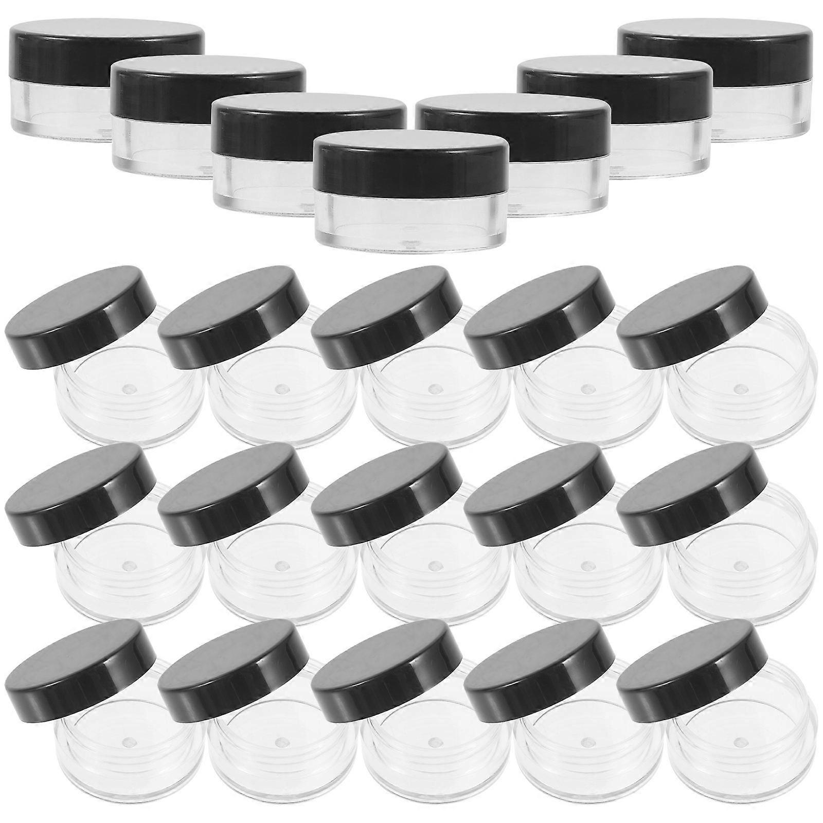 Plastic Empty Bottle Cream Bottle for Home Use Shampoo Holder Black 60Pcs
