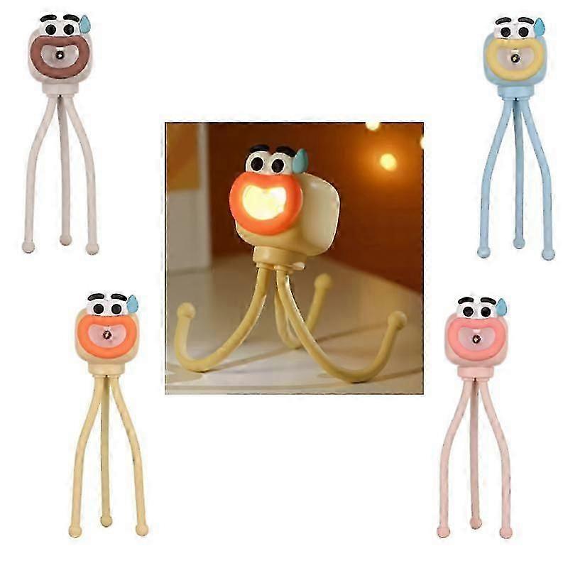 Octopus Night Light Mini Adjusting Table Lamp Portable Reading Light Easy Fixed Octopus Tentacles Desktop Fun Pieces Toy Lamp