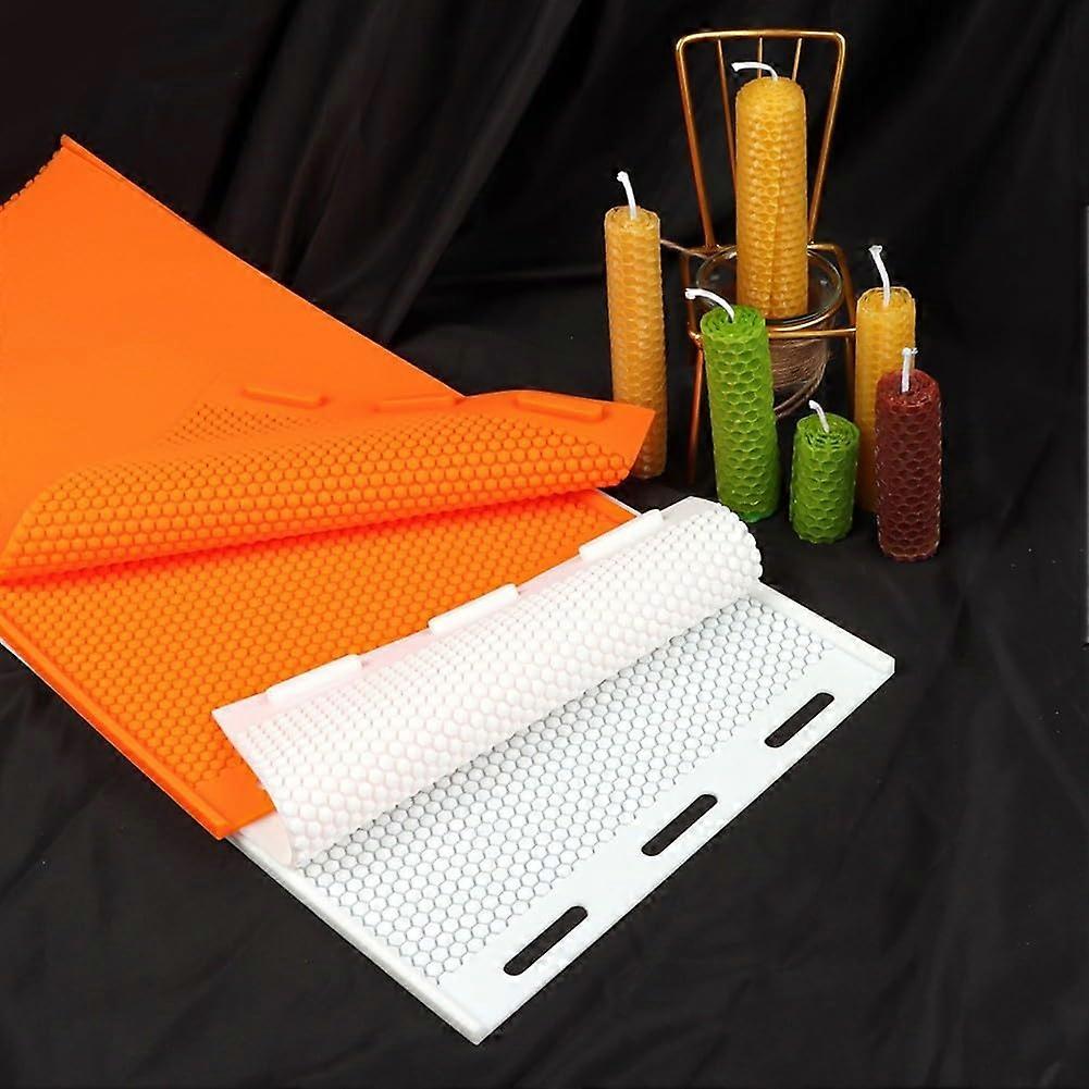 Silicone Beeswax Foundation Press, 41.5 x 20.5 cm Orange, Ideal for Crafting Beeswax Sheets in Various Sizes
