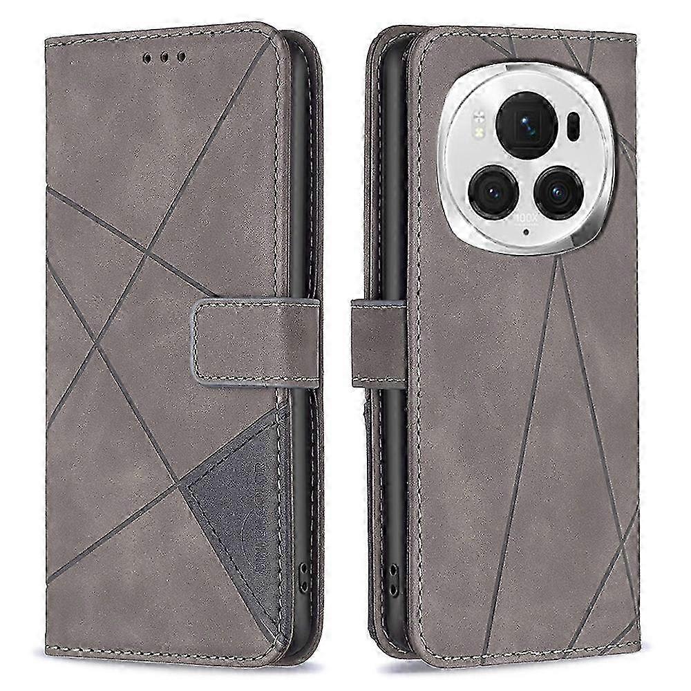 Leather Case Wallet for Magic6 Pro 5G with Geometric Imprint