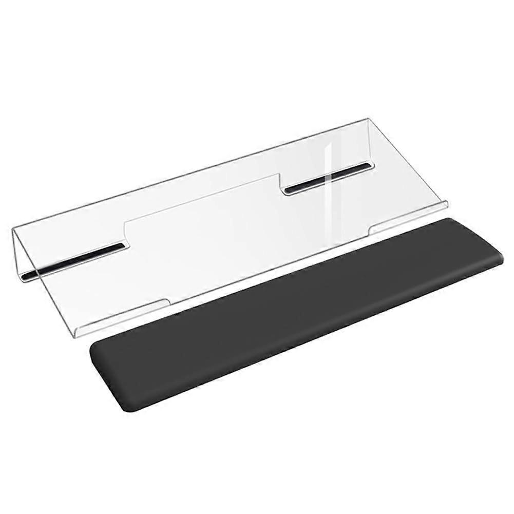 Acrylic Keyboard Stand Transparent Ergonomic Tilt Elevation for Improved Typing at Desk, Laptop Keyboard Foot Raiser B