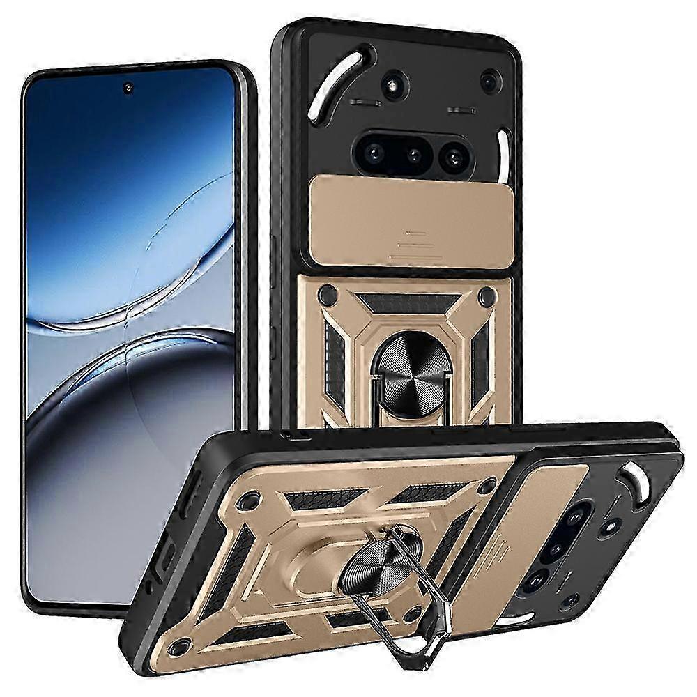 Case for Compatible Model with Slide Camera Lid PC+TPU Kickstand Phone Cover