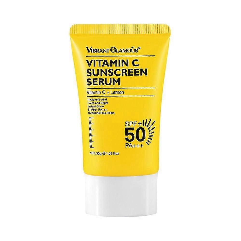 Vitamin C Sunscreen, Vitamin C Protection Cream, UV Protection Sunscreen with Vitamin C, Even Skin Tone, Lightweight, Non-Sticky, Sebum Control