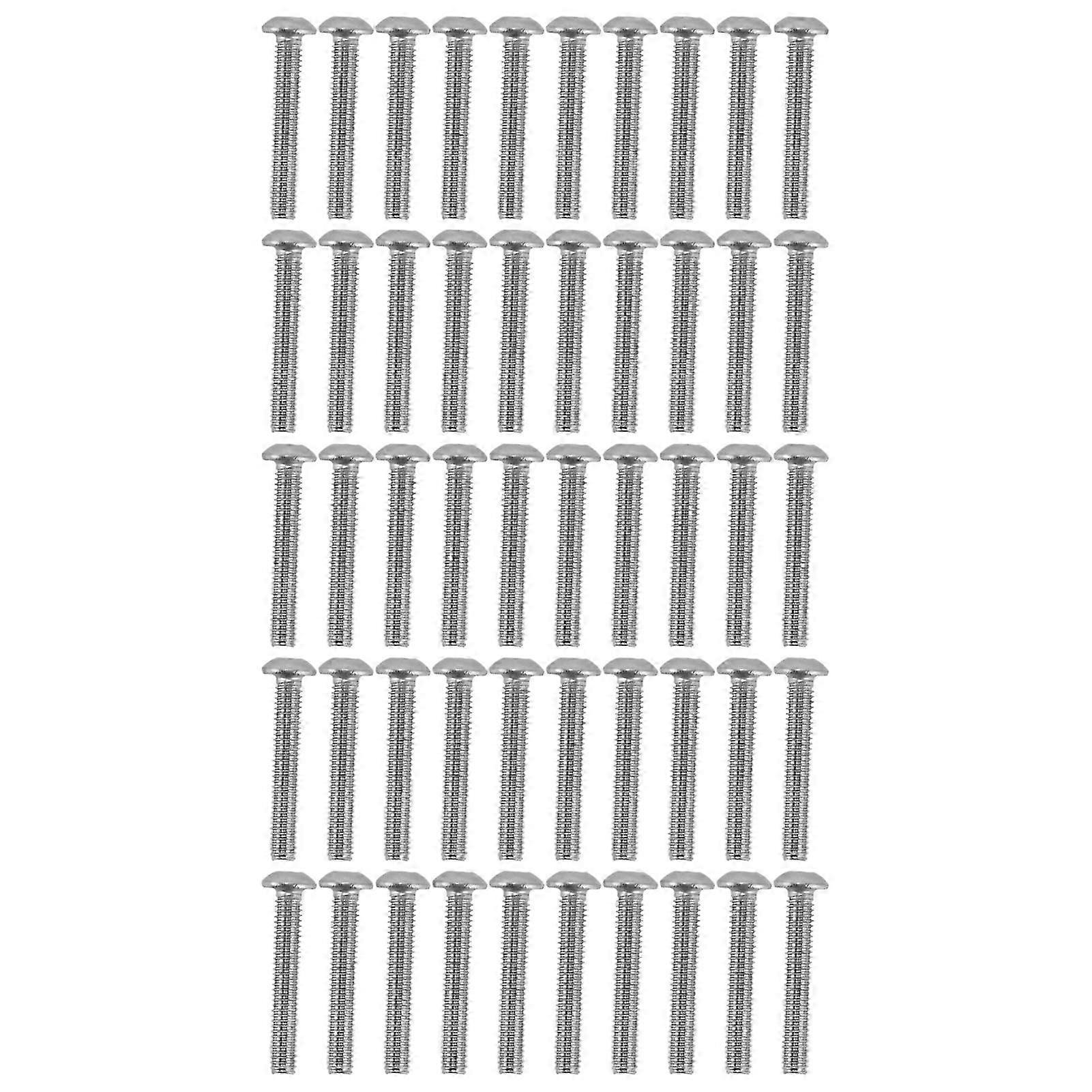 50Pcs Galvanized Steel Button Head Socket Cap Screws M4 for Electronics and Instruments
