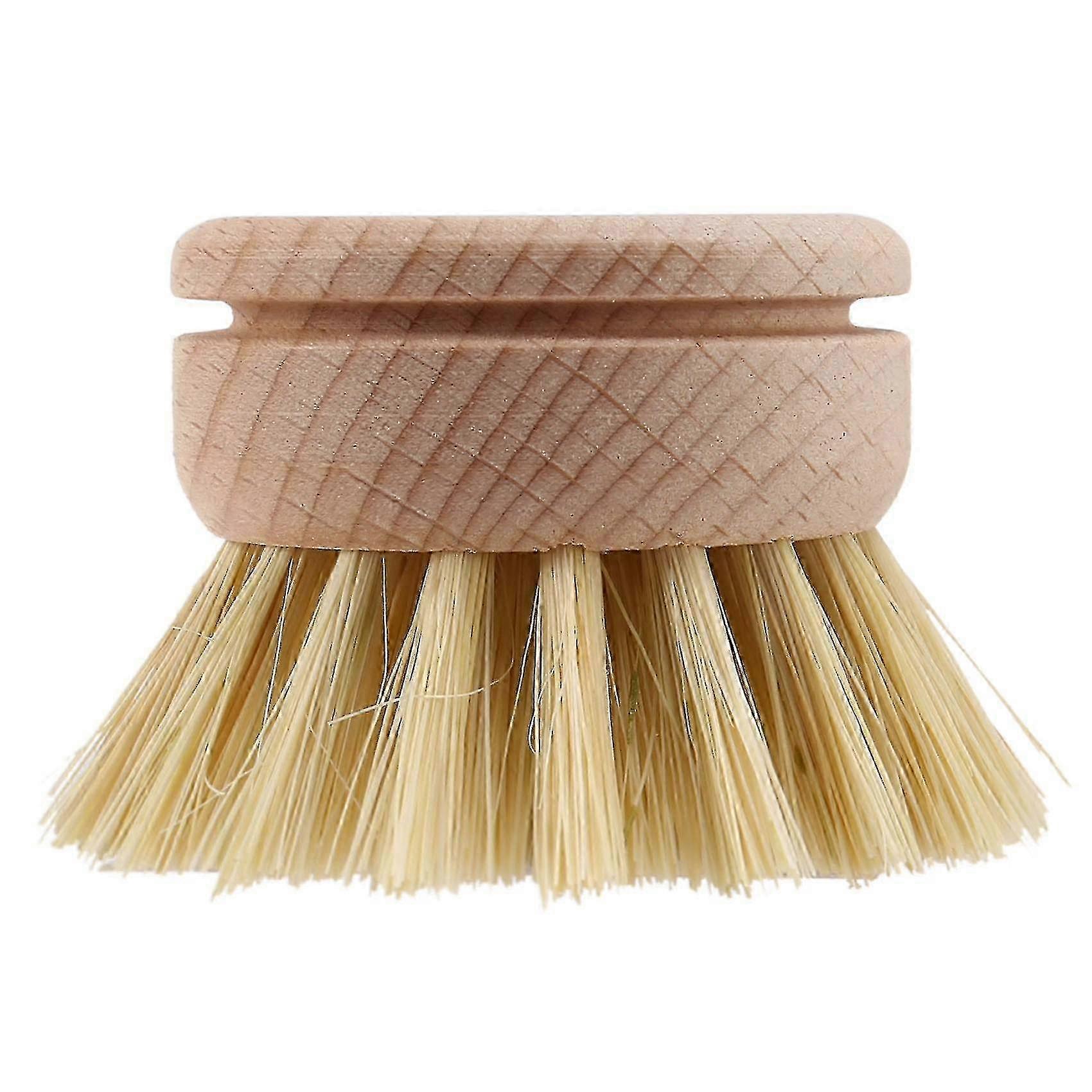 Wooden Cleaning Dish Brush Set with 6 Replacement Brush Heads for Efficient Washing and Cleaning Tasks
