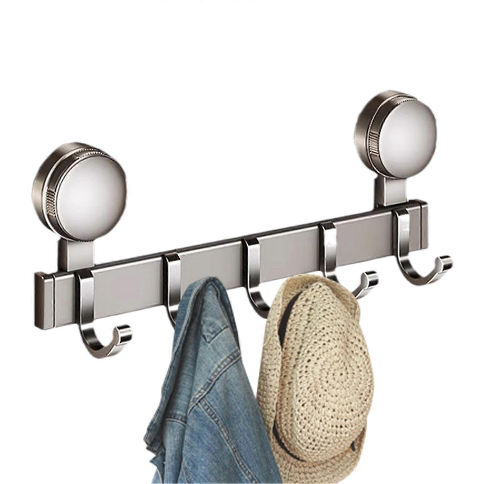 Bathrobe hook holder, suction cup hooks for shower – wall hooks without drilling, 5 hooks.