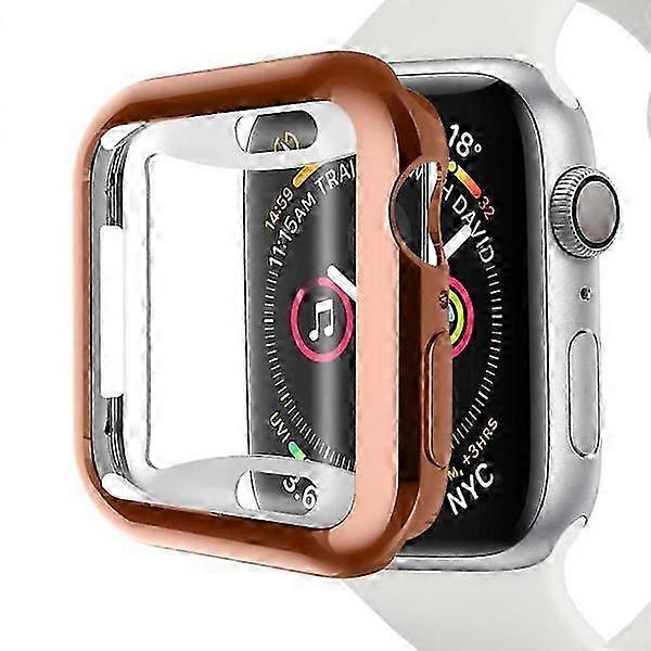 Full coverage screen protector for compatible Apple Watch 1/2/3, Rose gold, 42mm