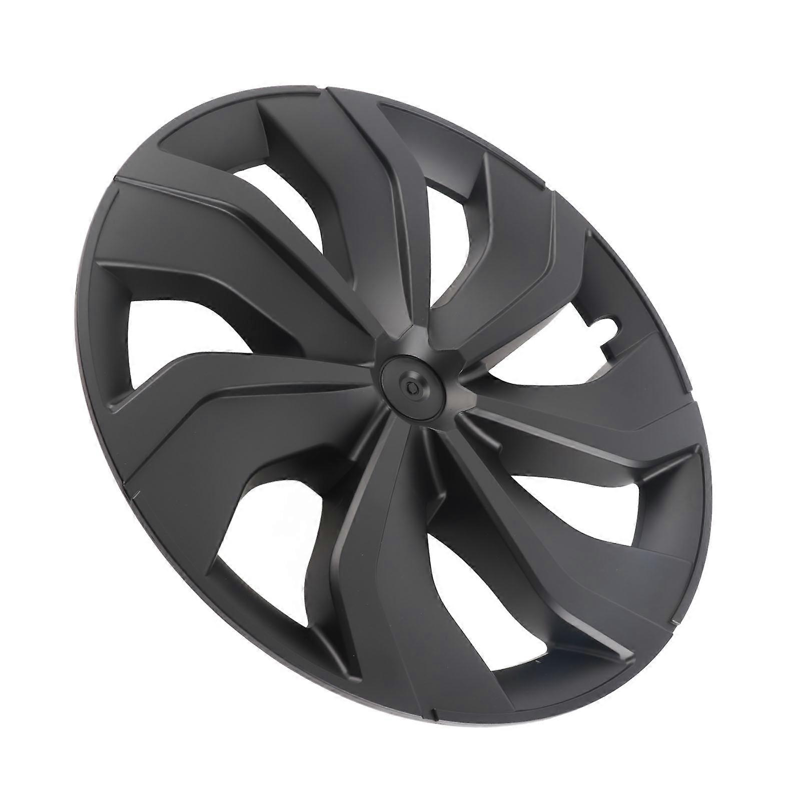 4 Pcs Wheel Hub Cap Matte Black Symmetrical Style 19 Inch Automobile Full Rim Hubcap