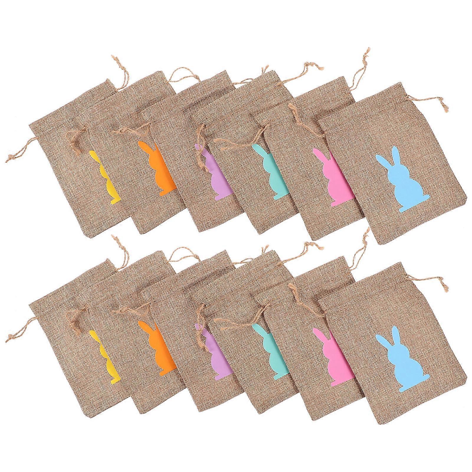 Reusable Goodie Bags Drawstring Design Small Item Storage 12Pcs