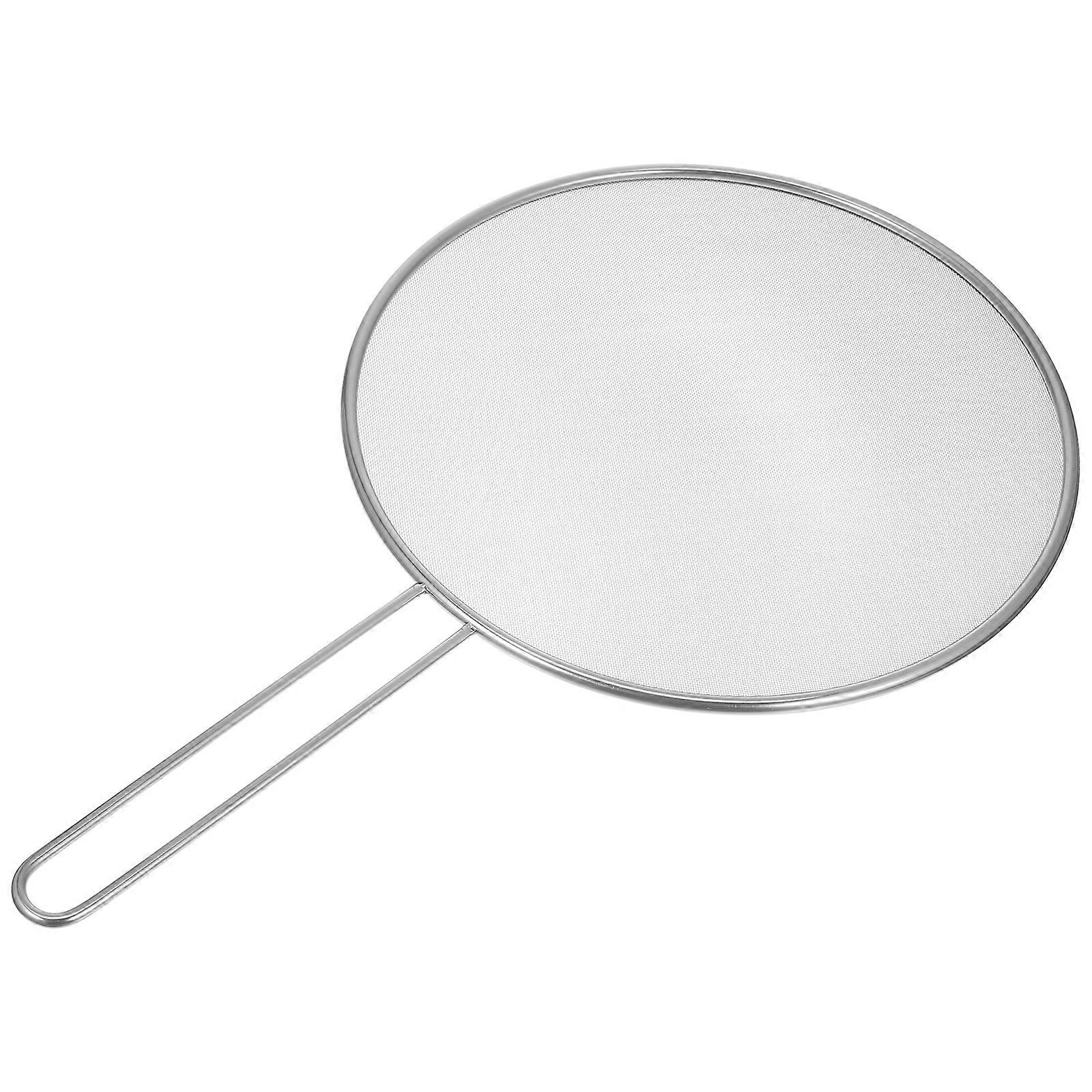 Mesh Pot Lids Heat Insulation Home Users 25cm Silver 1Pcs