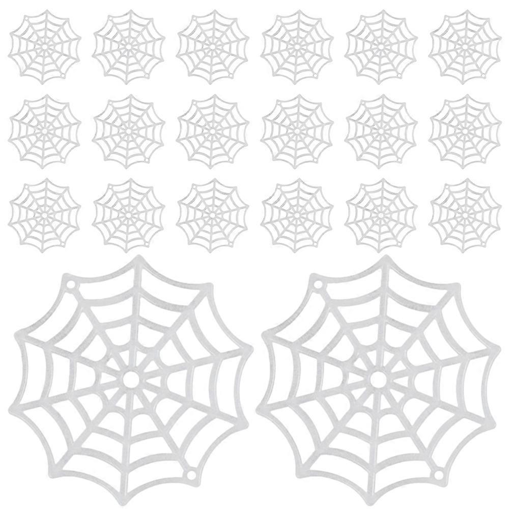 Halloween Cobweb Decoration Spider Webs For Bar Decorations 5.5X5.5CM Realistic Appearance 80Pack