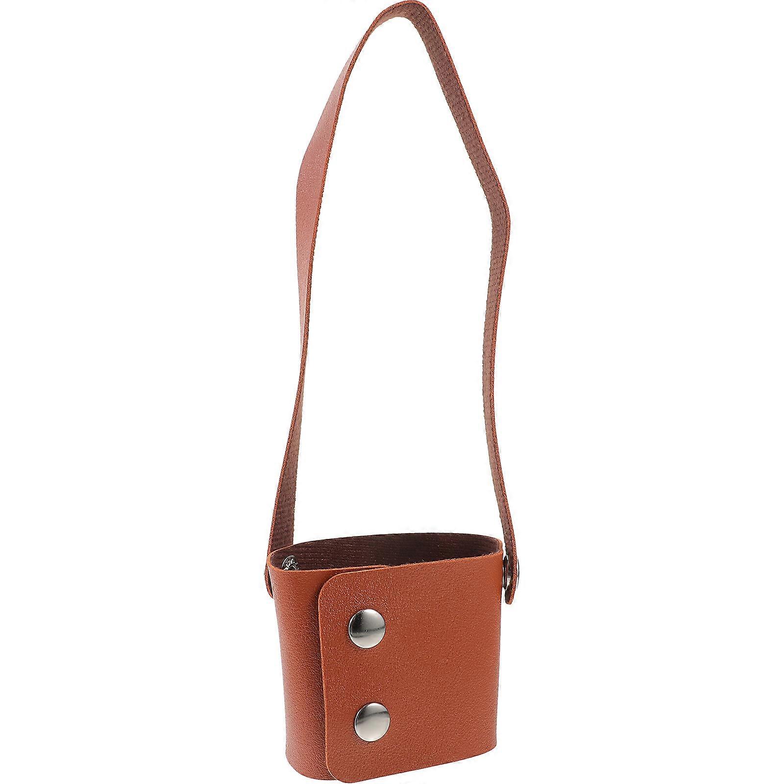 Coffee Bottle Holder Portable Water Bottle Sleeve With Strap Rectangular Shape Classic Style Beverage Shop 1Pack