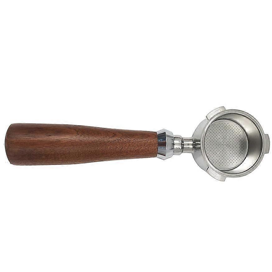 51mm Espresso Machine with Bottomless Portafilter, Shot Filter Basket, Premium Wooden Handle, Brown