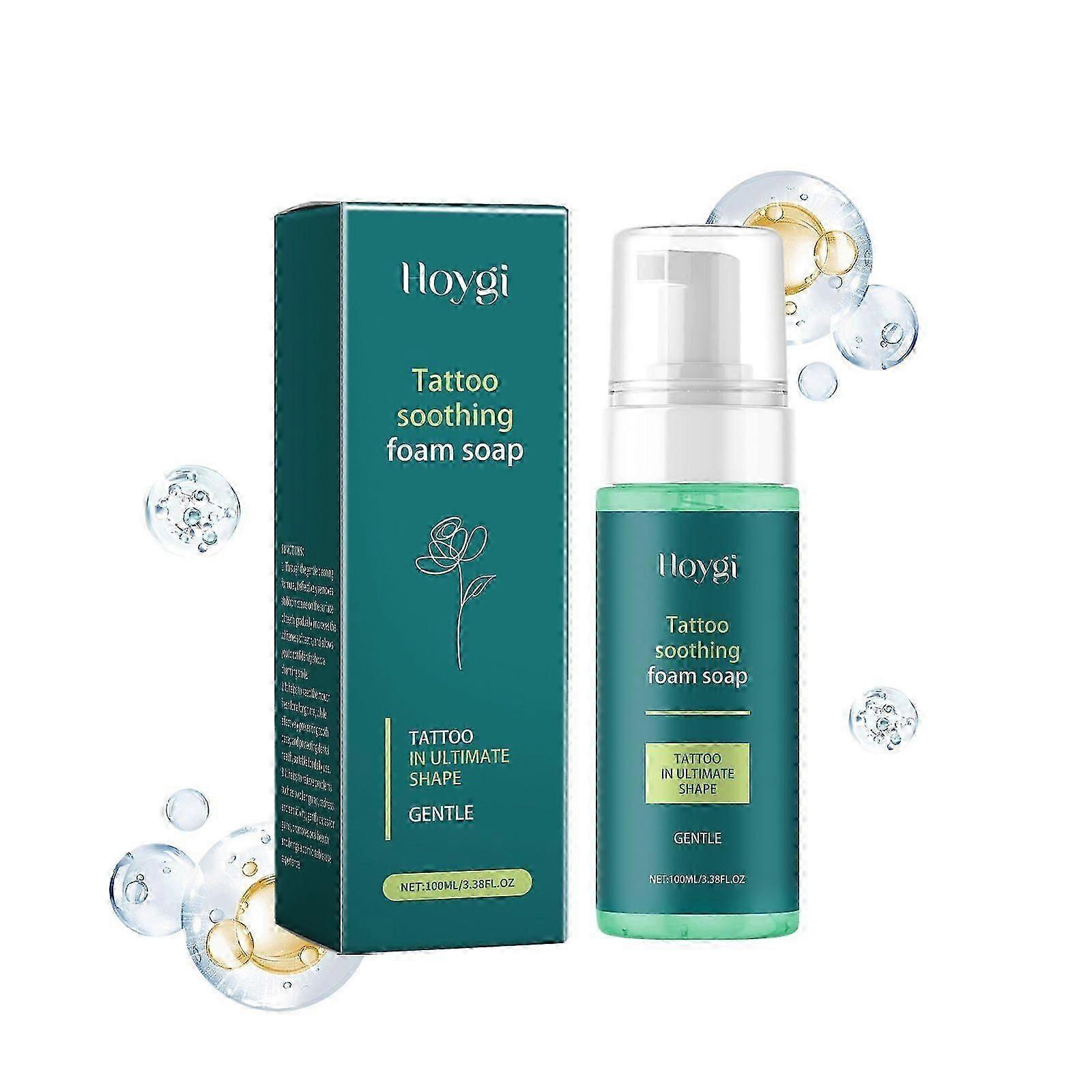 Tattoo Soothing Foam Soap - Gentle Formula with Hyaluronic Acid & Lemon Extract, Rich Foam for Moisturizing & CleaningRefreshing And Not Sticky