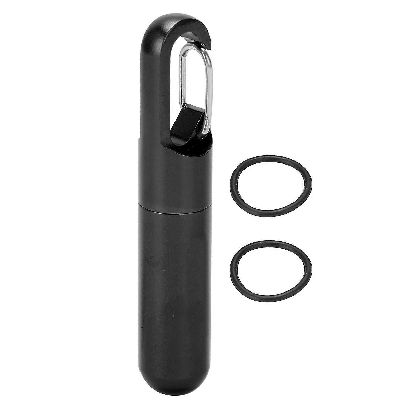 Tiny Cutting Tool Multifunction EDC Portable Key Ring Pendant Tool Mini Capsule Knife(Black )