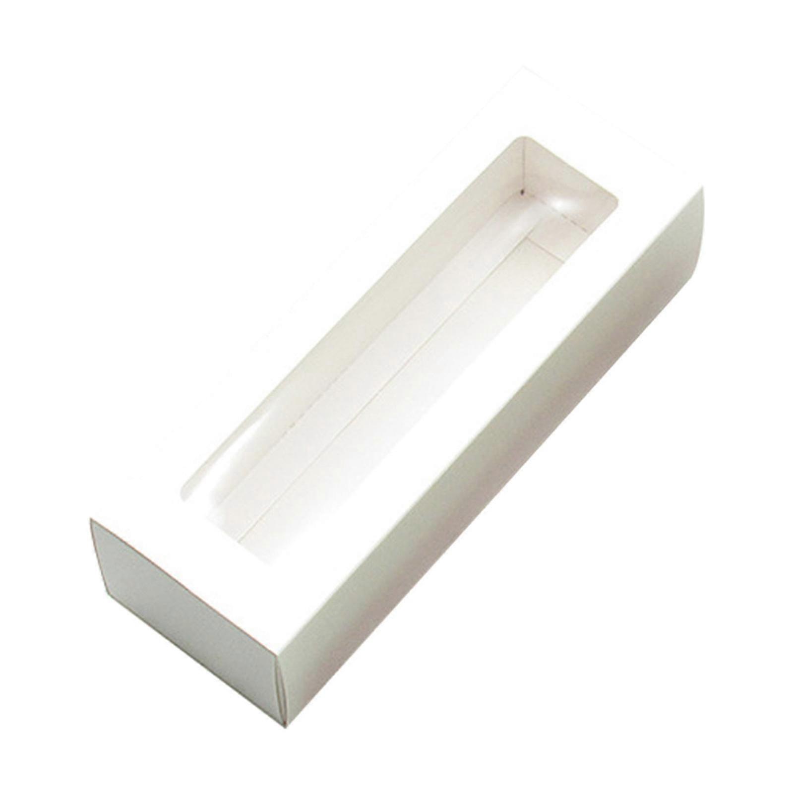 10Pcs Clear Window Bakery Cookie Boxes, Dust-proof, White