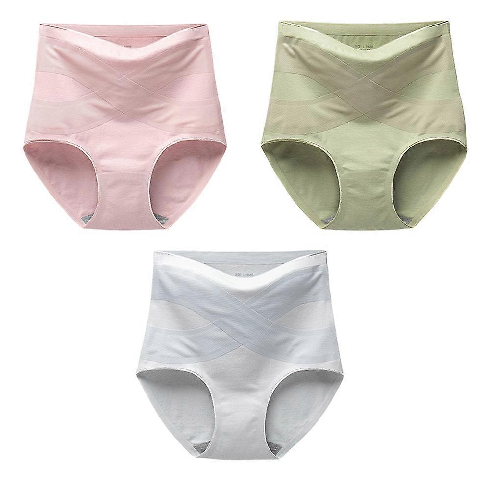 Female Underwear High Waist Cotton Elastic Breathable For All Seasons present Giving 3Pack