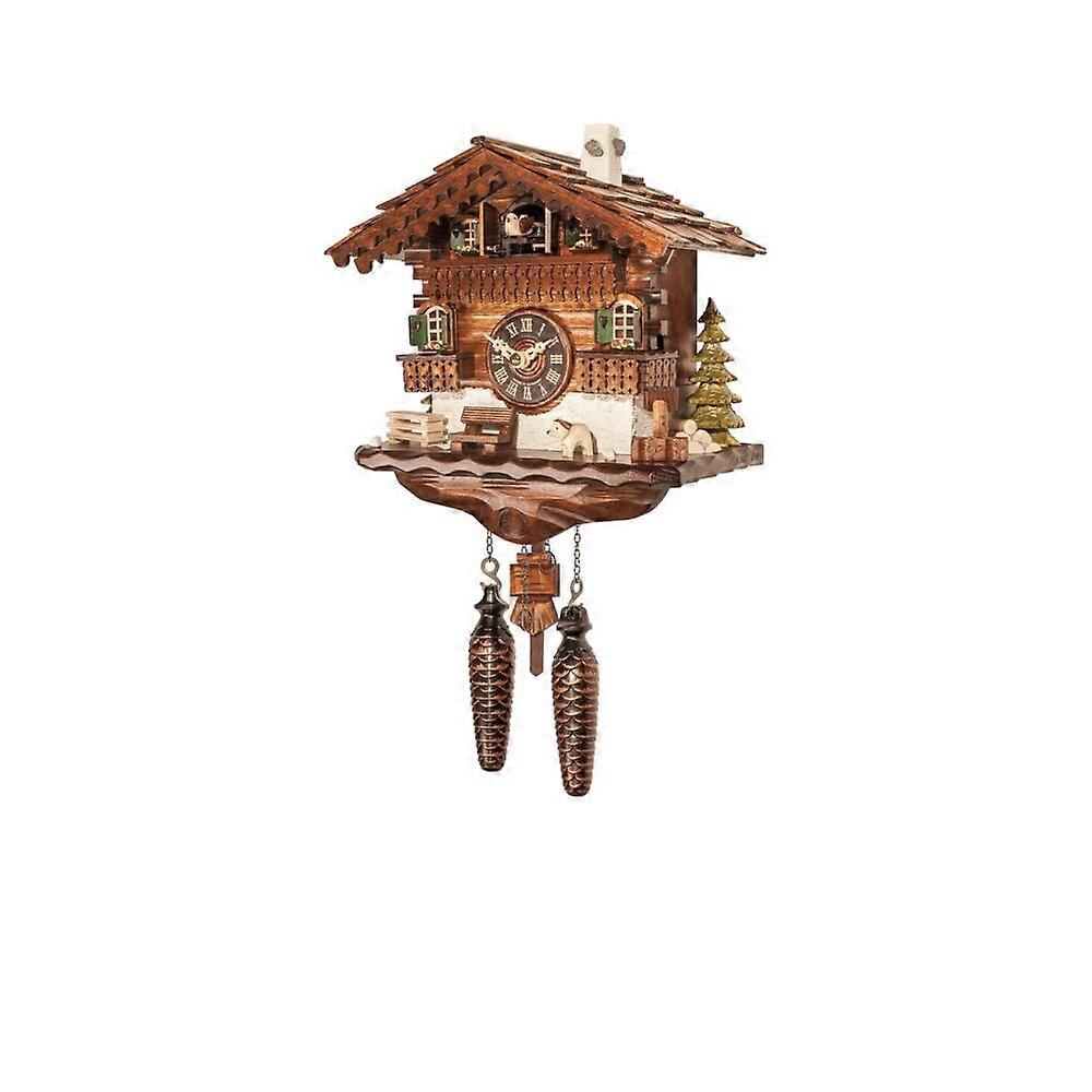Engstler - 457_Q - Cuckoo Clock - Quartz - Walnut - 25 cm
