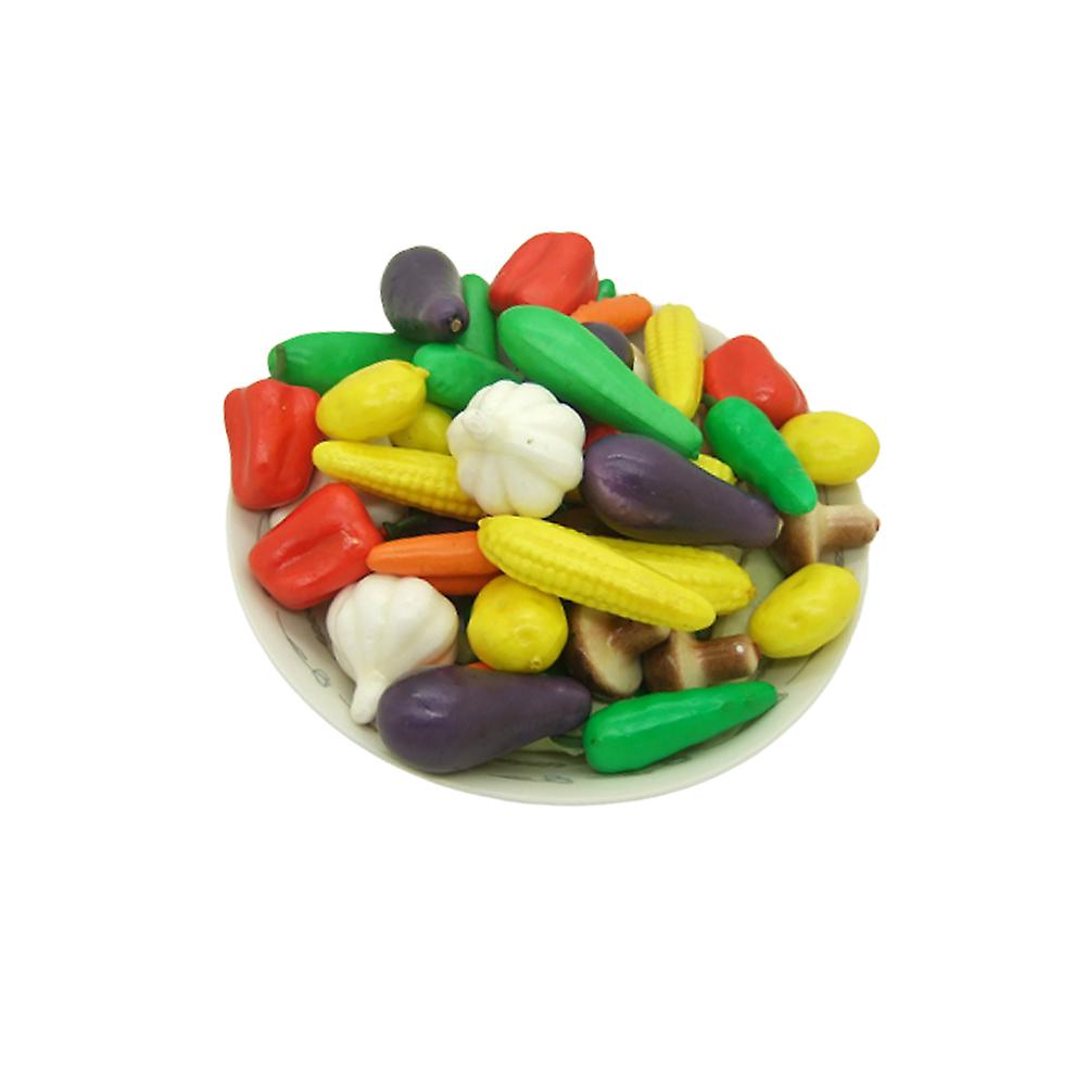 Artificial Vegetables Decor Simulation Vegetables Model Home Party Mixed Style PU Material Photo Props 50Pcs