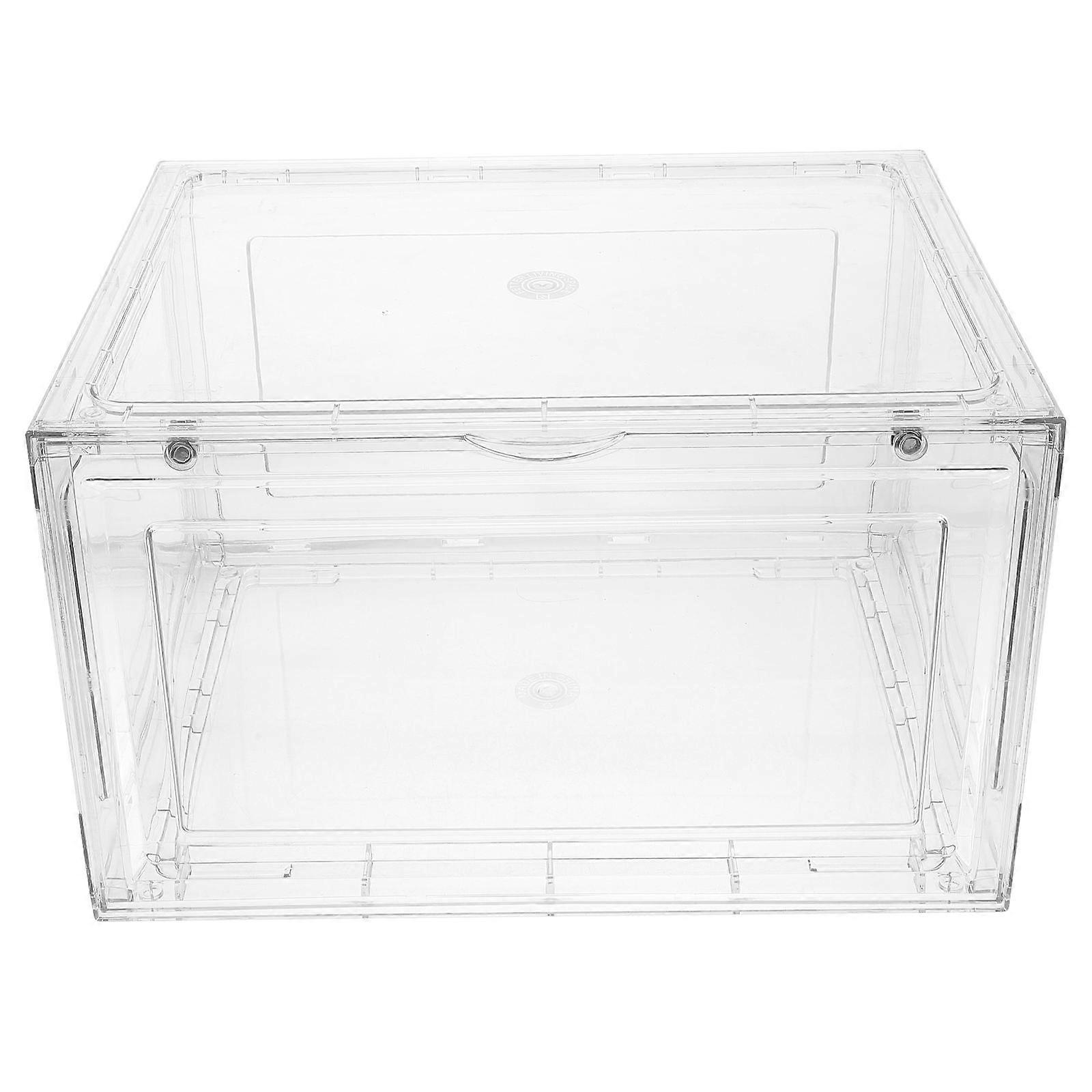 Clear Bread Bin Rectangular Bread Box With Lid Kitchen Utensil Storage 36X29X22CM Freshness Preservation 1Pack