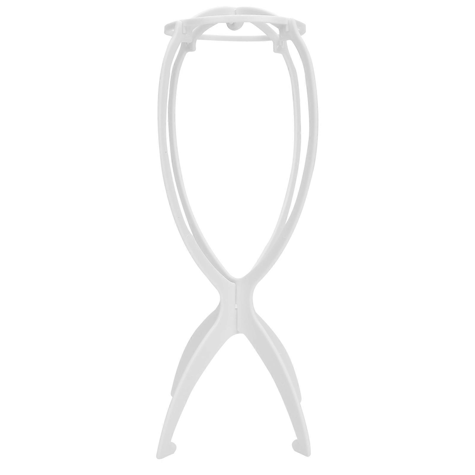 3pcs Wig Stand Folding Portable Wig Display Stand Holder Rack for Home Hair SalonWhite