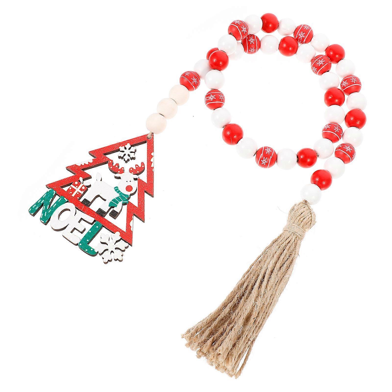 It sounds like you're describing a product listing or looking to create a compelling description for a **wooden bead car hanging adornment with