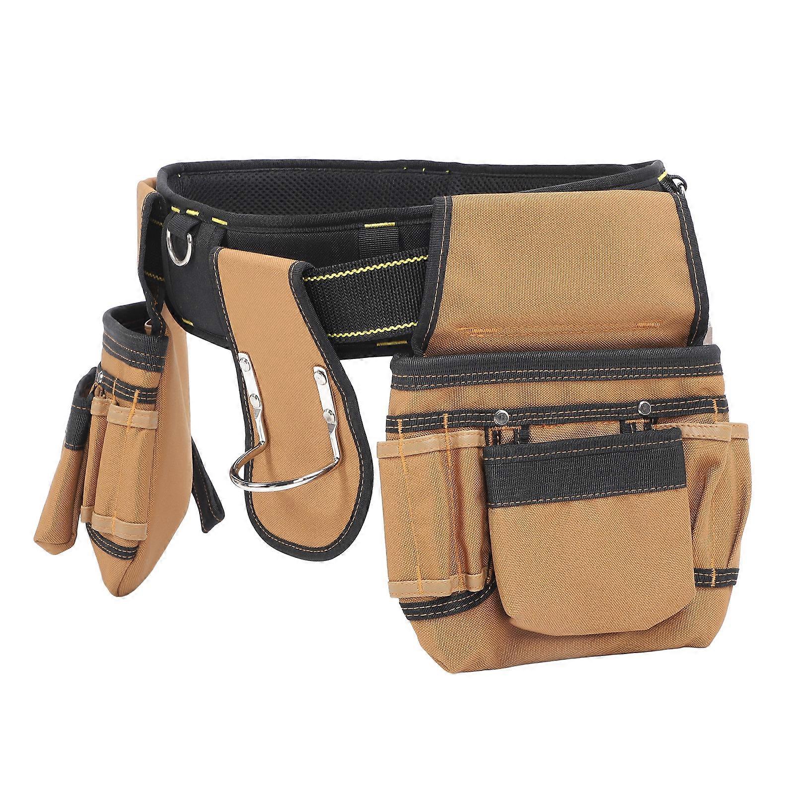 Carpenter Waist Bag 23 Pockets Detachable Multifunctional Oxford Cloth Tool Belt Tool Pouch for Electrician Plumbers