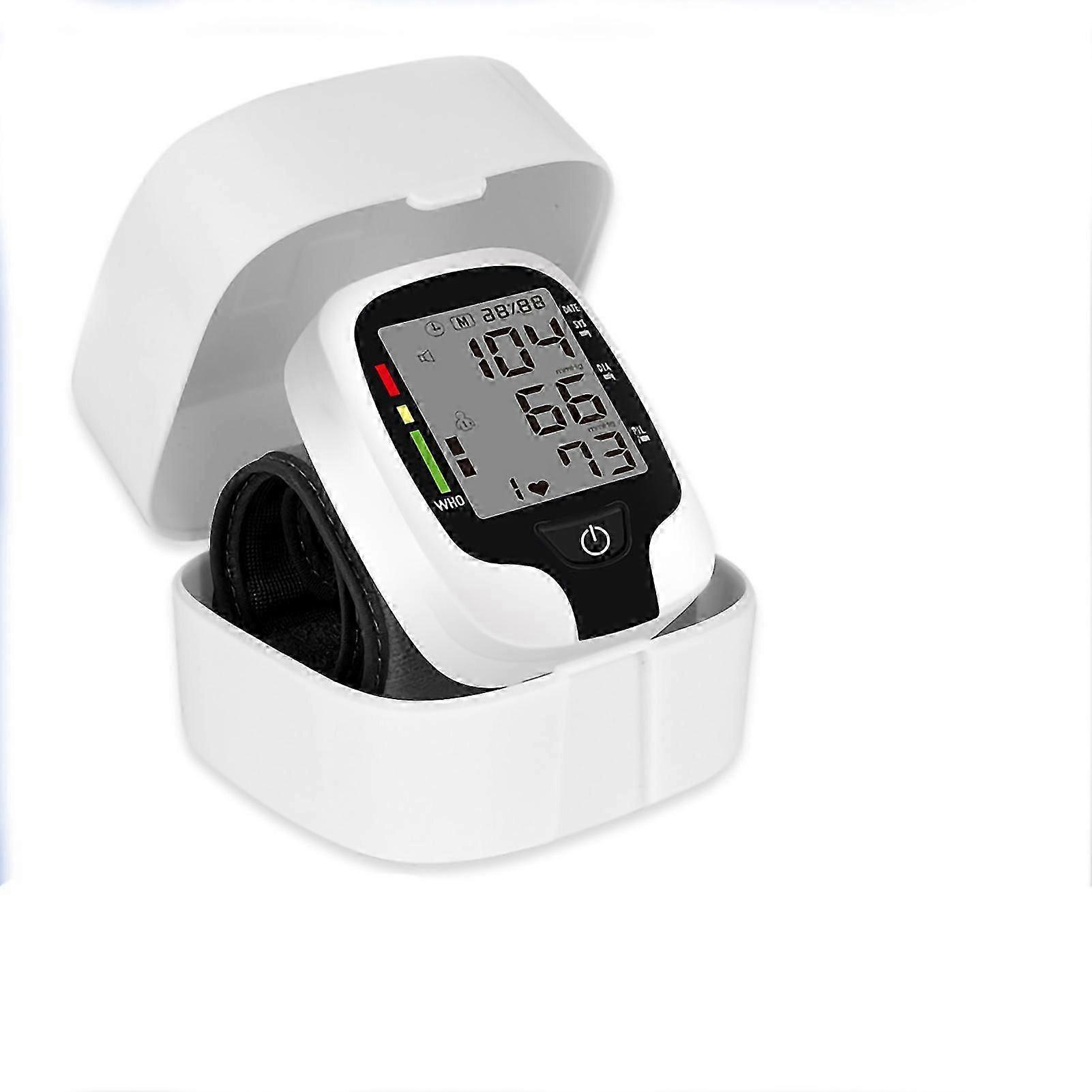 Portable Blood Pressure Monitor, Reliable Measurements with Adjustable Wrist Cuff, Digital Display & Voice Broadcasting for Clear Readings,