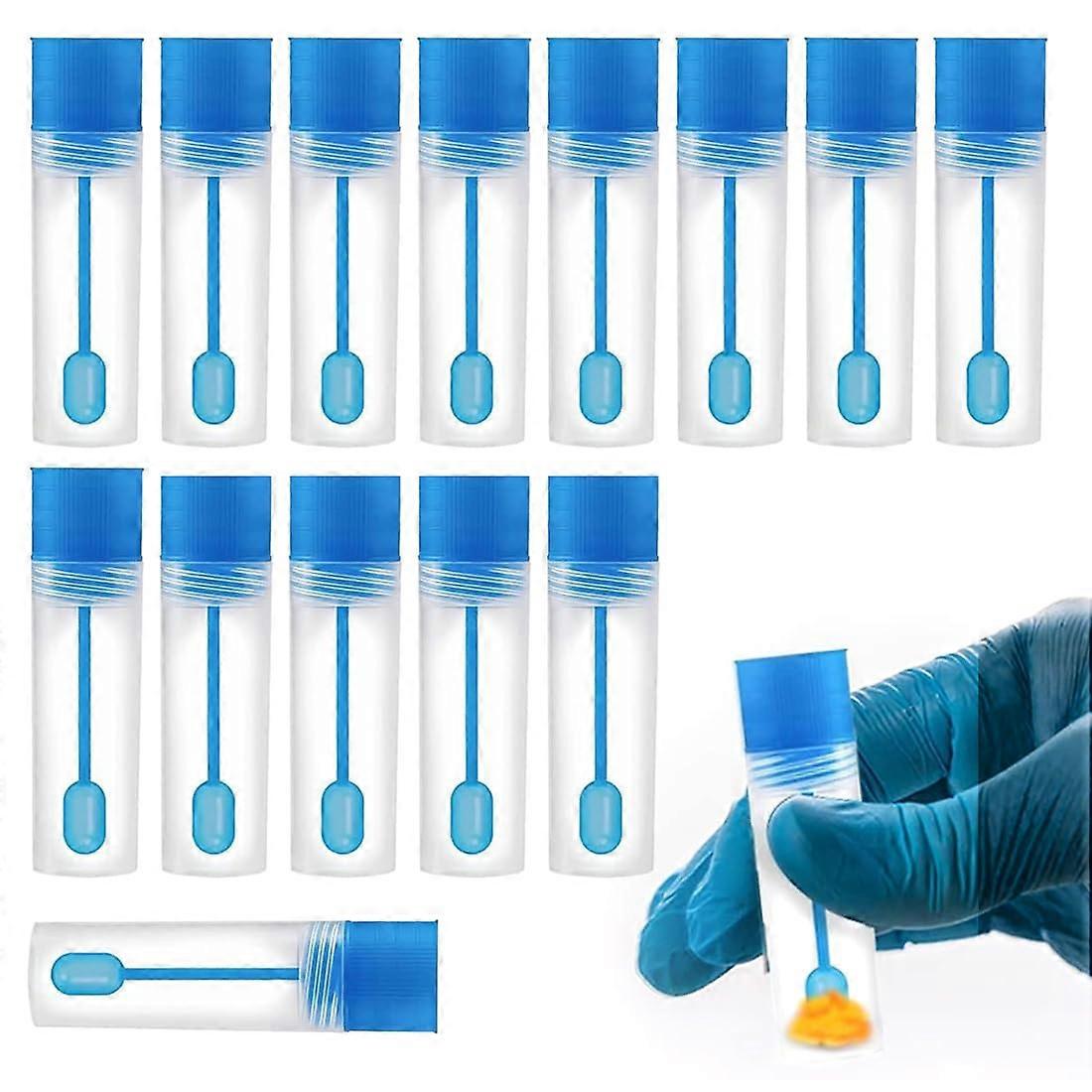 Faecal Sample Tubes 10 Pack, 15 ml, with Spoon, Leak-Proof for Home and Practice Sampling