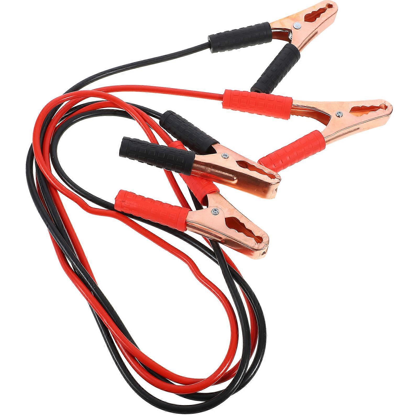 Durable Jumper Cables for Car with Reliable Emergency 1 Pair Black Plastic and Copper