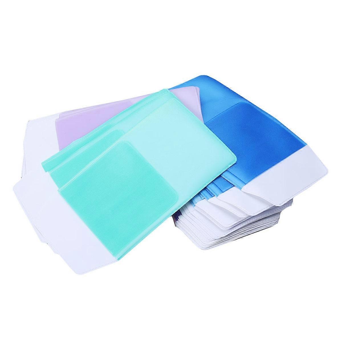 10pcs Chic PVC Colorful Fall proof Pen Pouch Inserted Pen Bag Pocket Pen Storage Bag for Daily Use (Assorted Color)