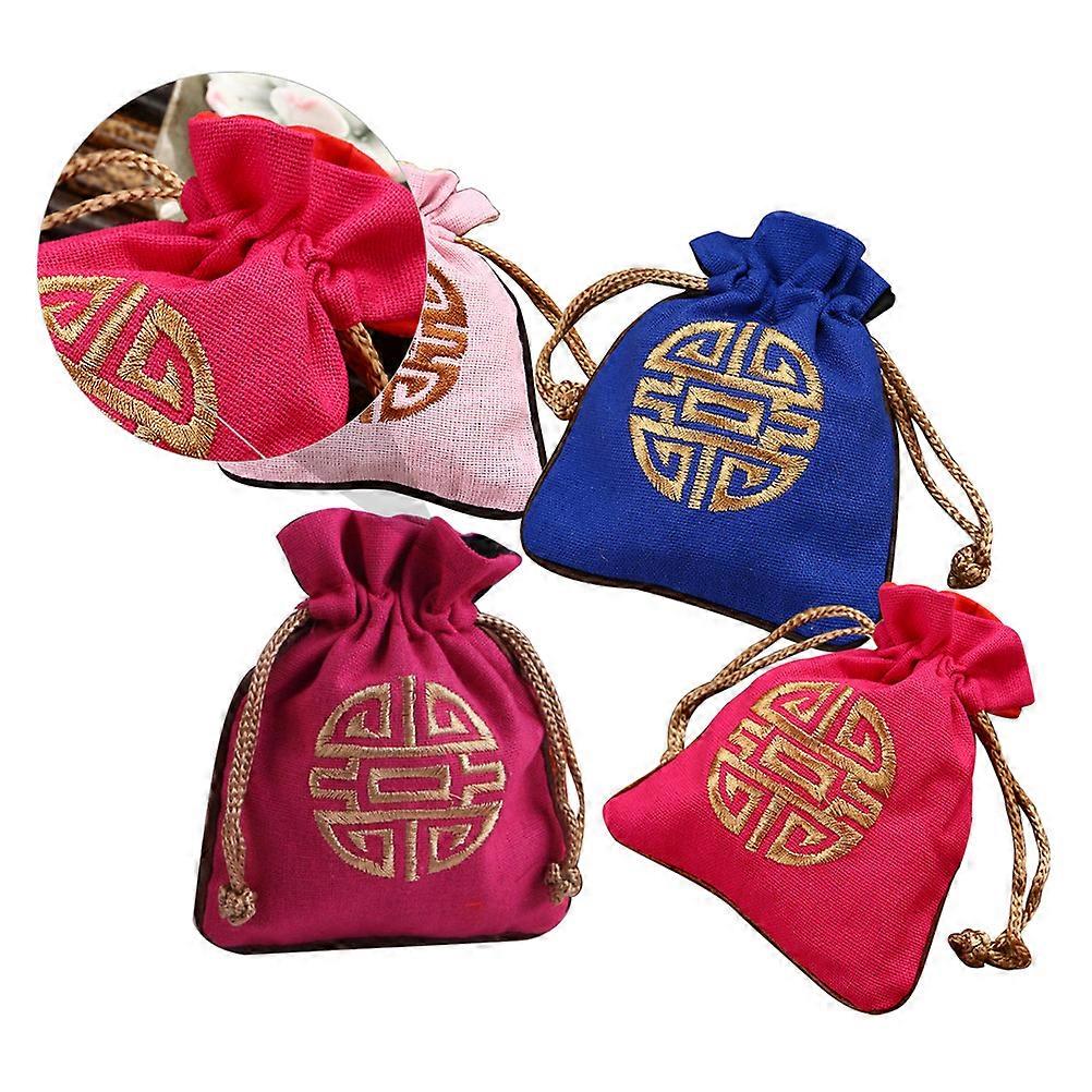 Bundle Pouches Jewelry Storage Bag Families Use 14X11CM Gift Packaging Storing Small Items 4Pcs