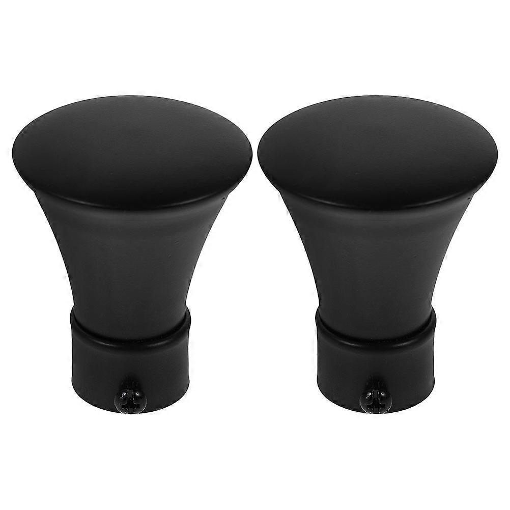 2pcs Curtain Rod Finials Decorative Pole End for Window Curtains