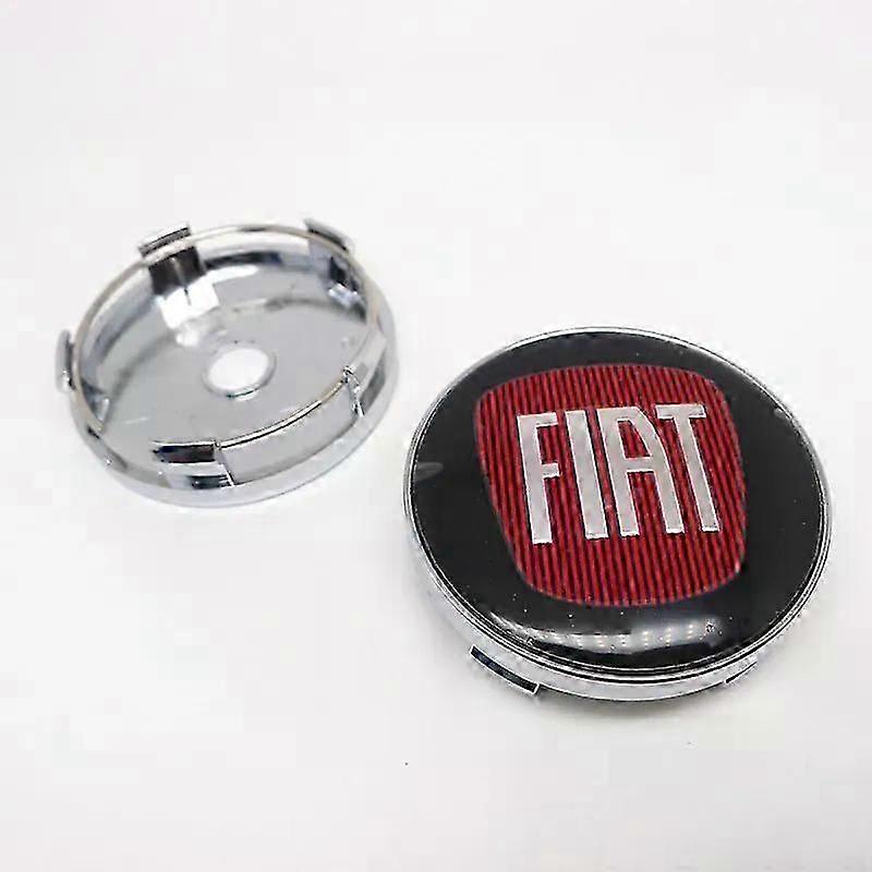 4τμχ 60mm Κατάλληλο για Fiat 500 Κεντρική πλήμνη τροχού Καπάκια Ζάντες Κάλυμμα ανθεκτικό στη σκόνη Hubcaps Έμβλημα κατάλληλο για Punto Stilo Bravo Ducato Freemont 124 600