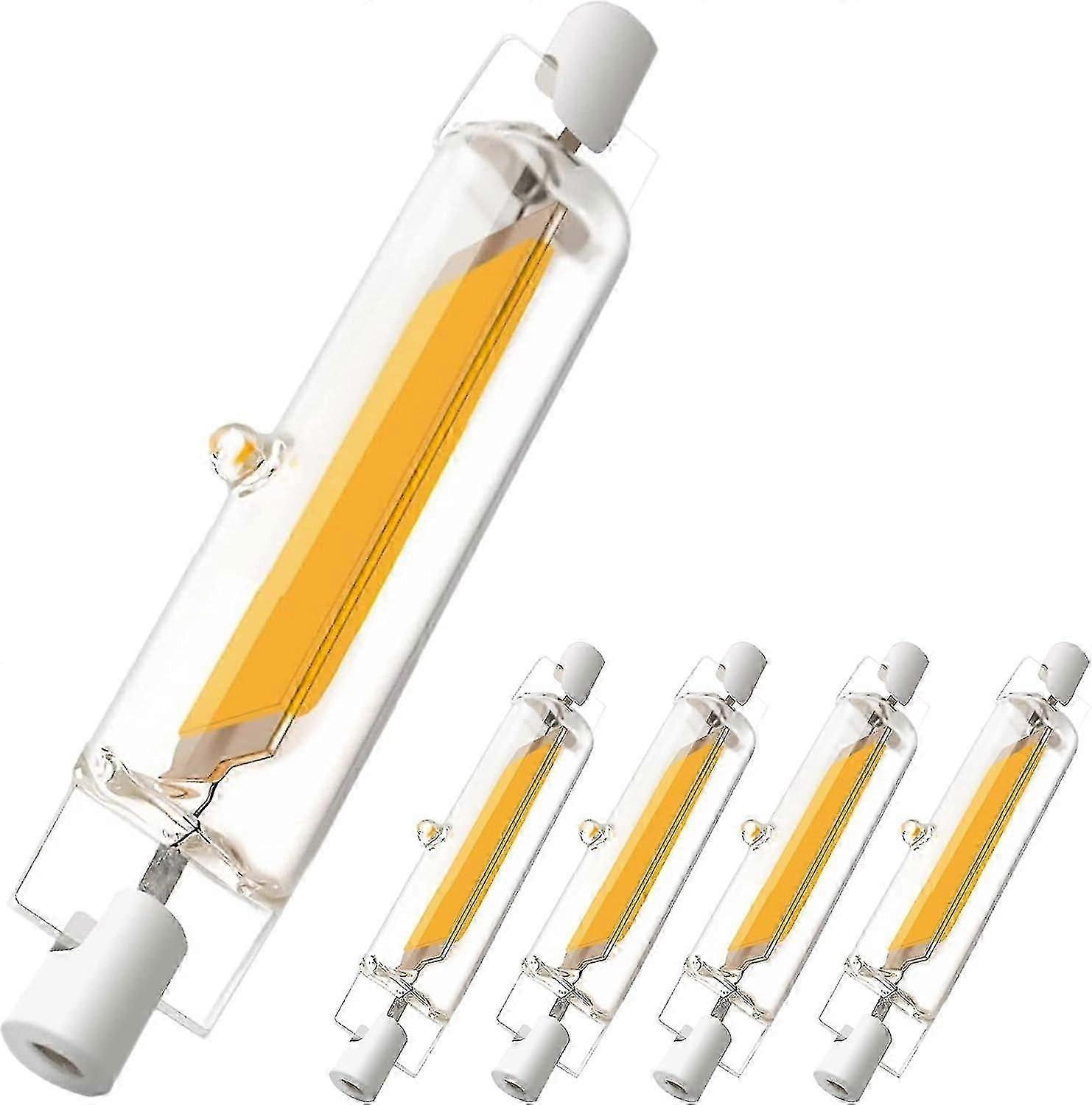 6W LED-Halogenlampe, 78mm R7S Led Ampole, LED-Halogen-Stehlampe Glühbirne, LED-Halogenlampe, R7S LED, LED-Halogenlampe, Warmweiß 3000K (5er-Pack)