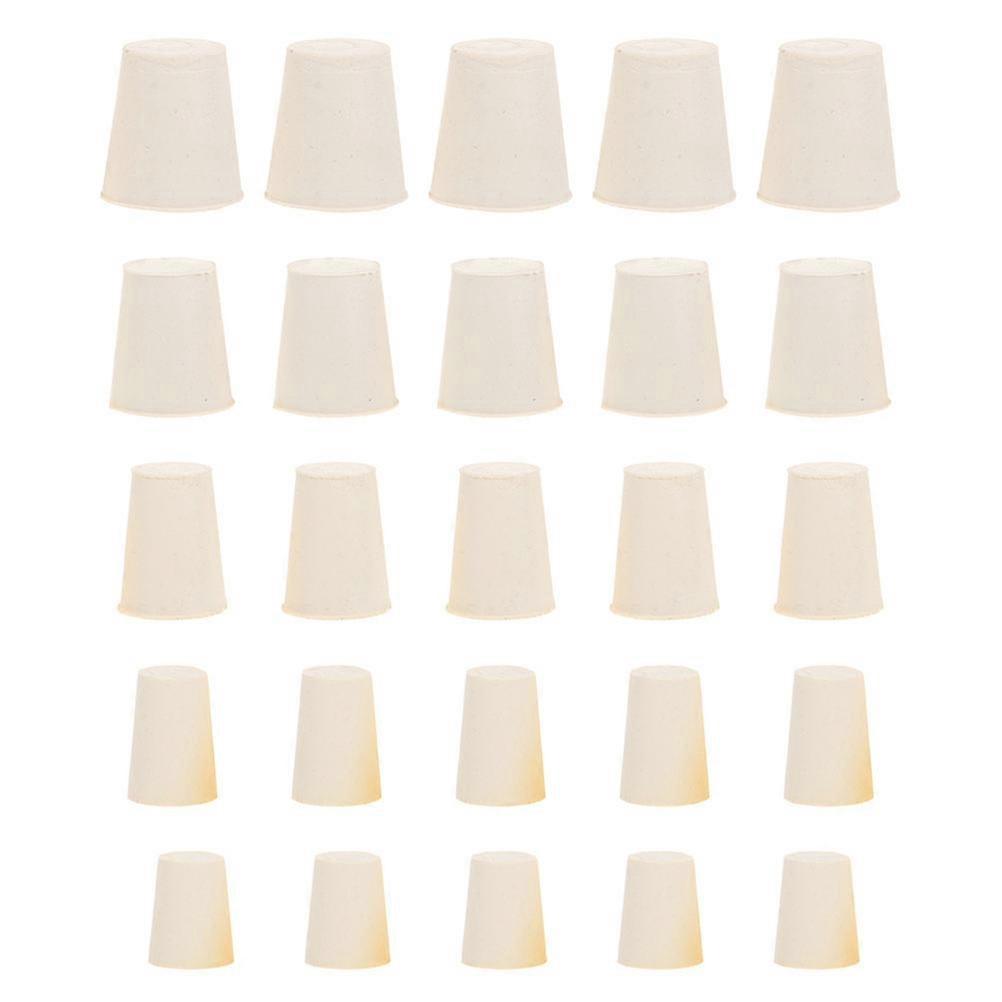 Rubber Test Tube Plugs for Sealing with Good Waterproof Effect Beige 50pcs