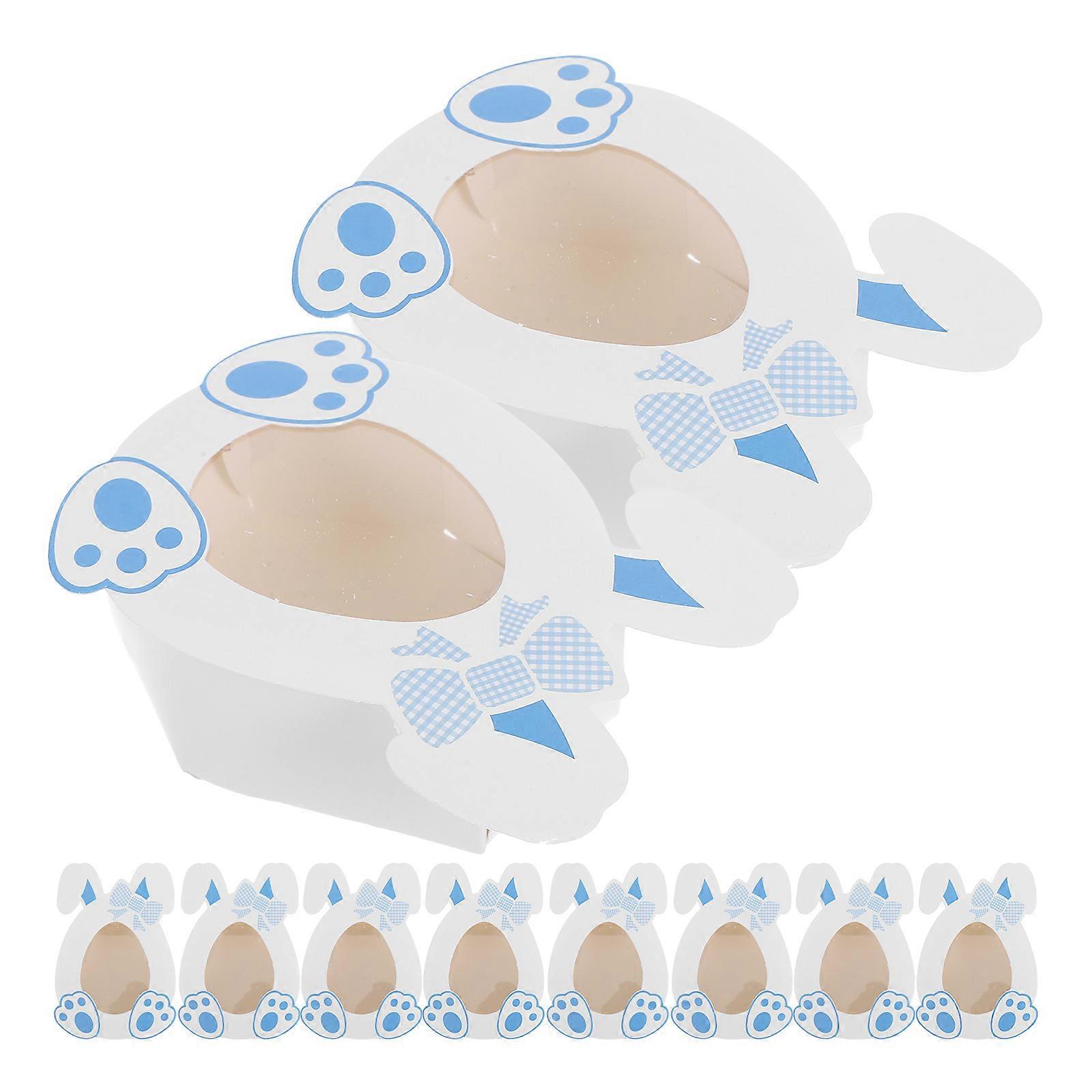 Easter Candy Holder Bunny Themed Gable Boxes Spring Present Giving 10Pcs