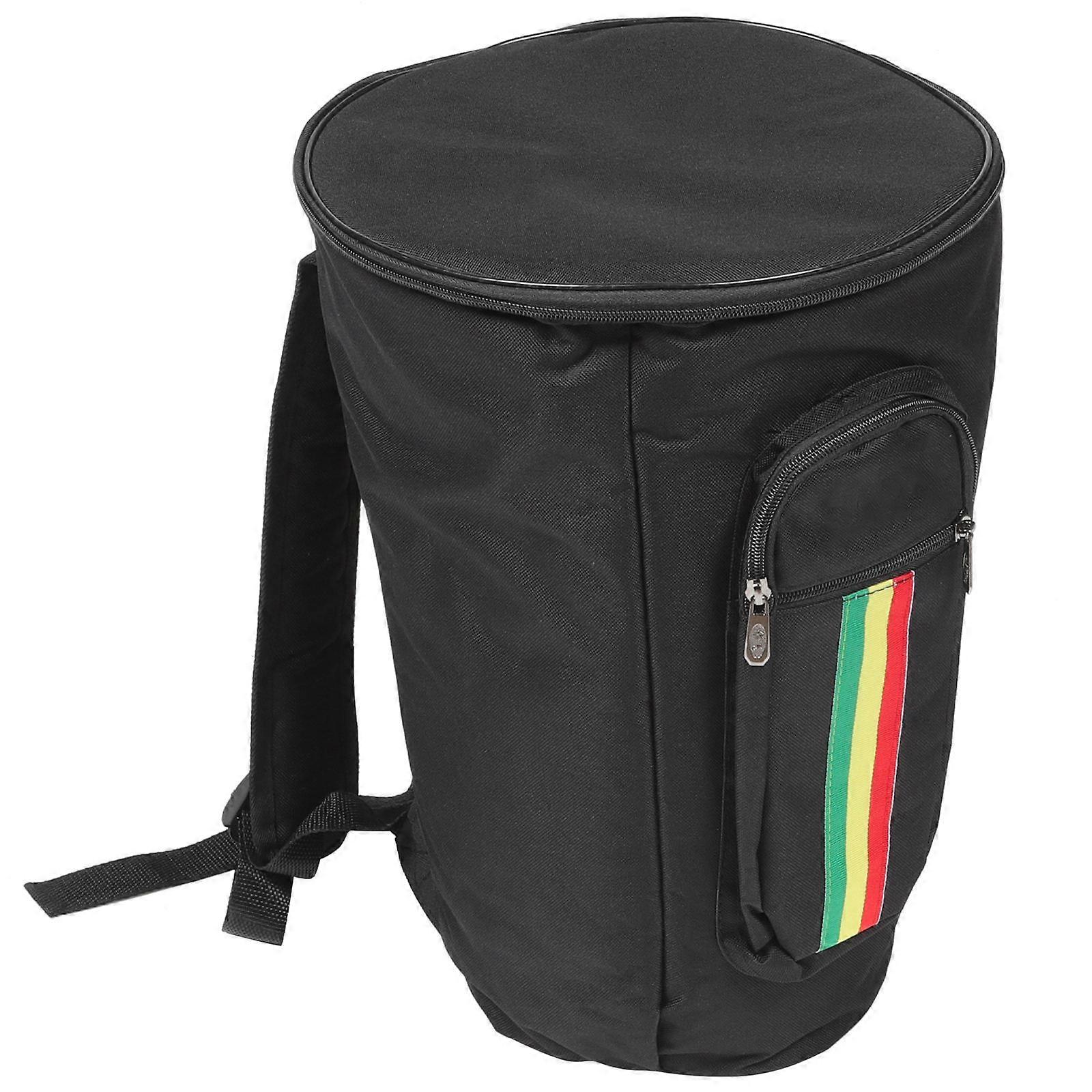 African Drum Bag Durable Oxford Cloth Storage Pouch with Shoulder Straps .5 x 10 x 6.5 Inches