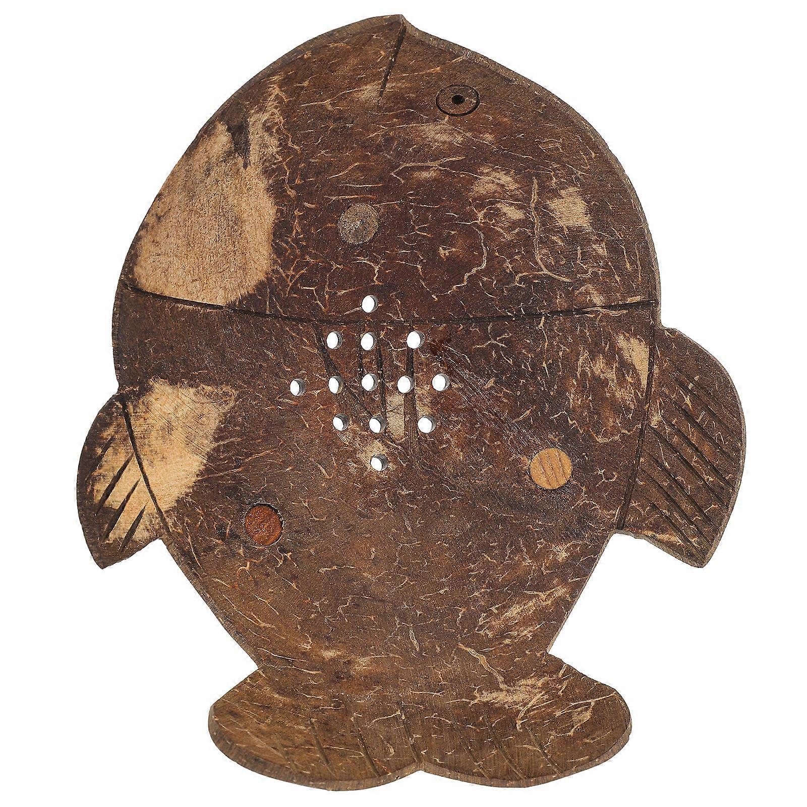 Coconut Shell Soap Holder for Shower with SelfDraining Holes Keeps Soap Dry and Extends Life Light Brown