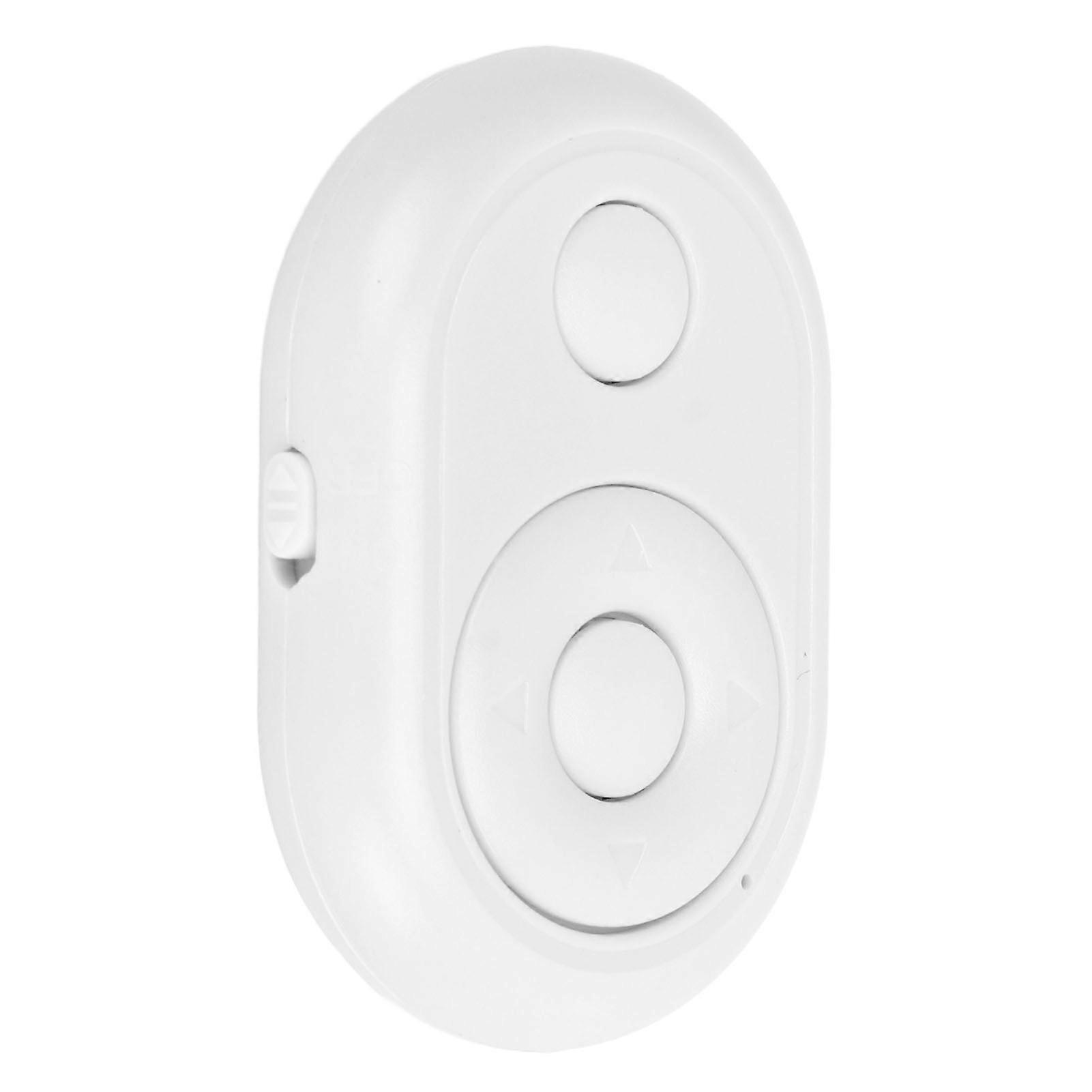 Camera Remote Control Wireless Bluetooth Cellphone Shutter Remote Control Selfie Button Clicker White