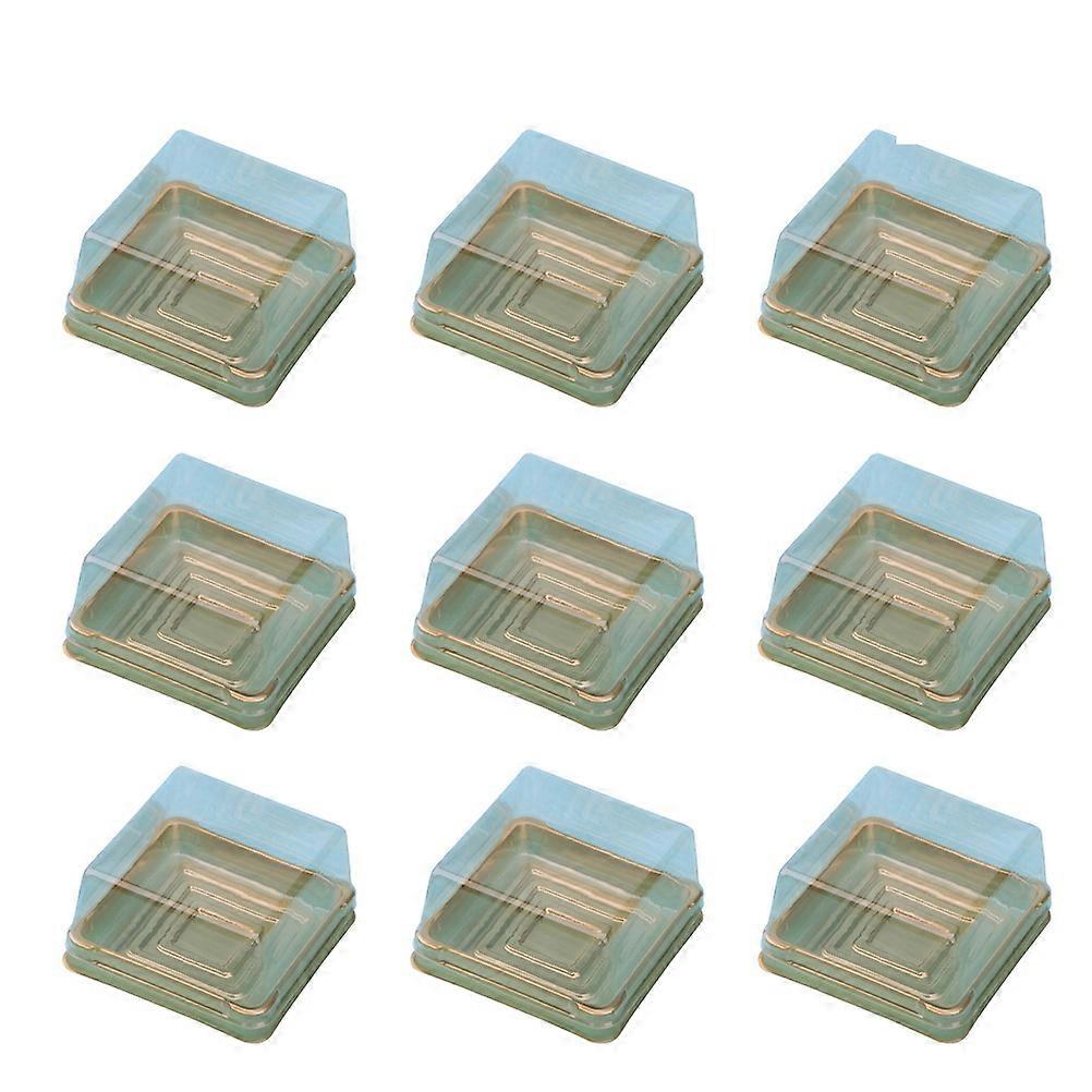 Dessert Shooter Transport Boxen 50 Stück Quadrat Mond Kuchen Tablett Boxen Attraktives Display für Bäckereibesitzer Partys 6,80 x 6,80 x 4,20 cm Schutzhülle