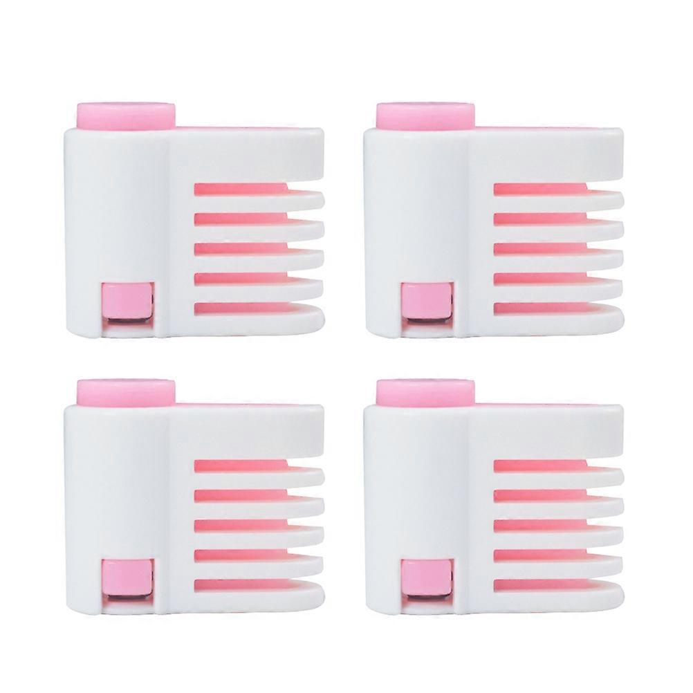 Diy Design Cake Cutting Fixator Tool Rectangular Shape Pink 4 Pcs For Food Preparation
