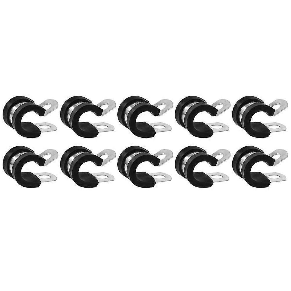 Stainless Steel and Rubber Cable Clamp for Pipe Assorted Color with Good Flexibility and Stability 10pcs