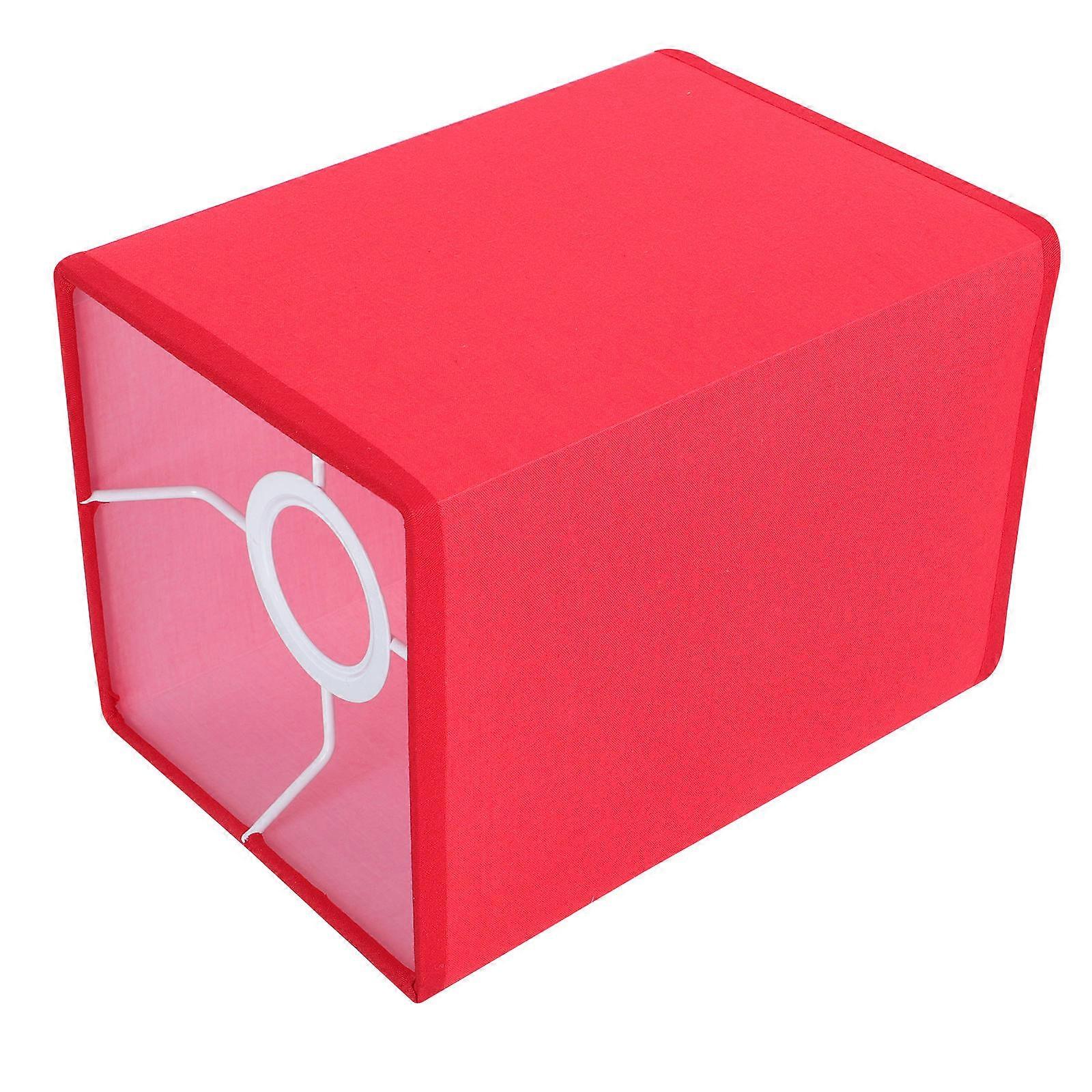 Square Lampshade Replacement for Bedside Table Lamps – Easy to Install, Decorative Red Light Cover for Home Decor