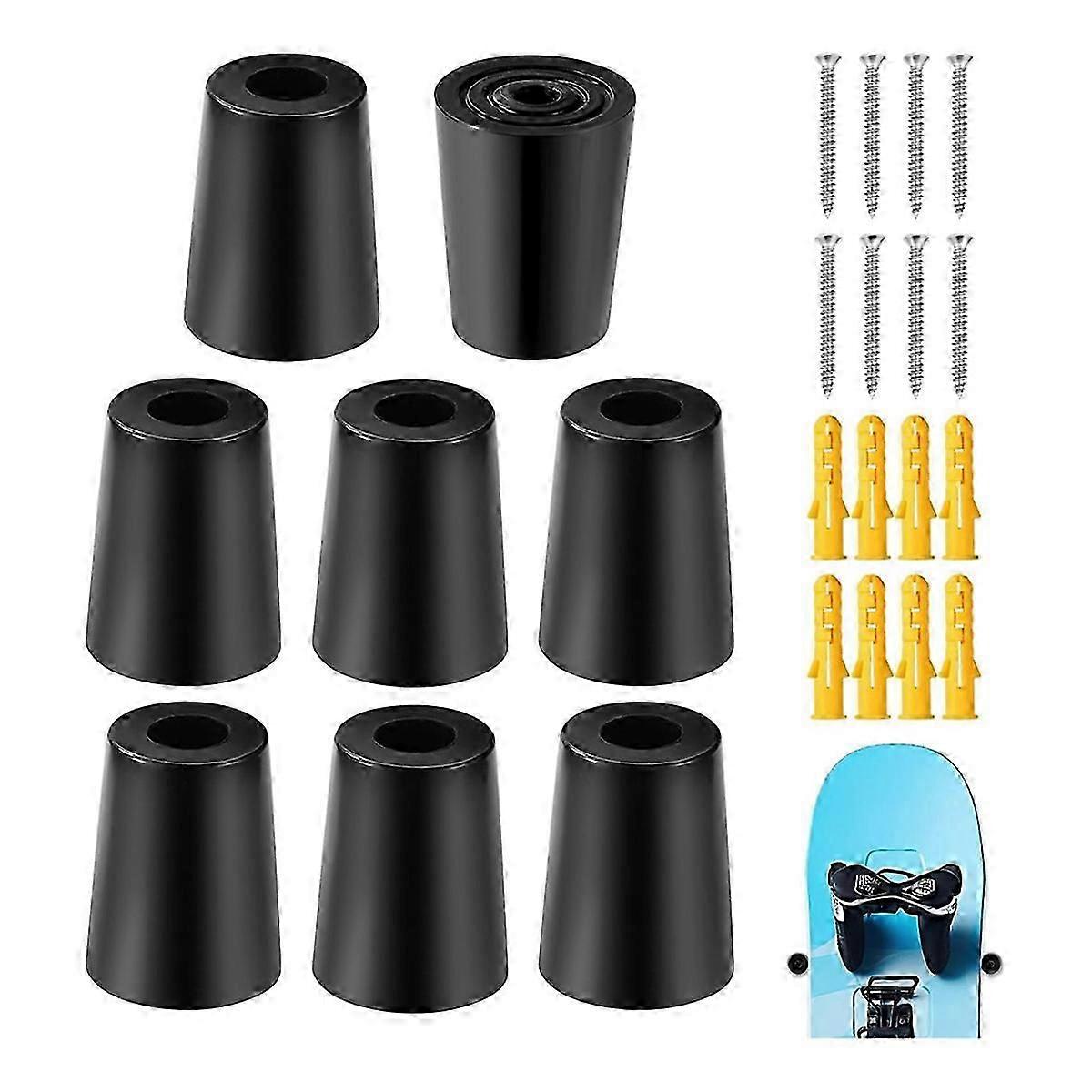8 Pieces Vertical Ski Racks, Ski Wall Mount Bracket Vertical Wall Mount Ski Rack to Safely Store and Display Your Skis