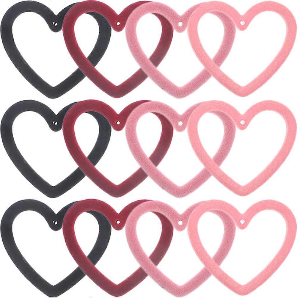 Heart Photo Frame Charms Craft Supplies Resin Assorted Color for Decoration Use 12 Pieces