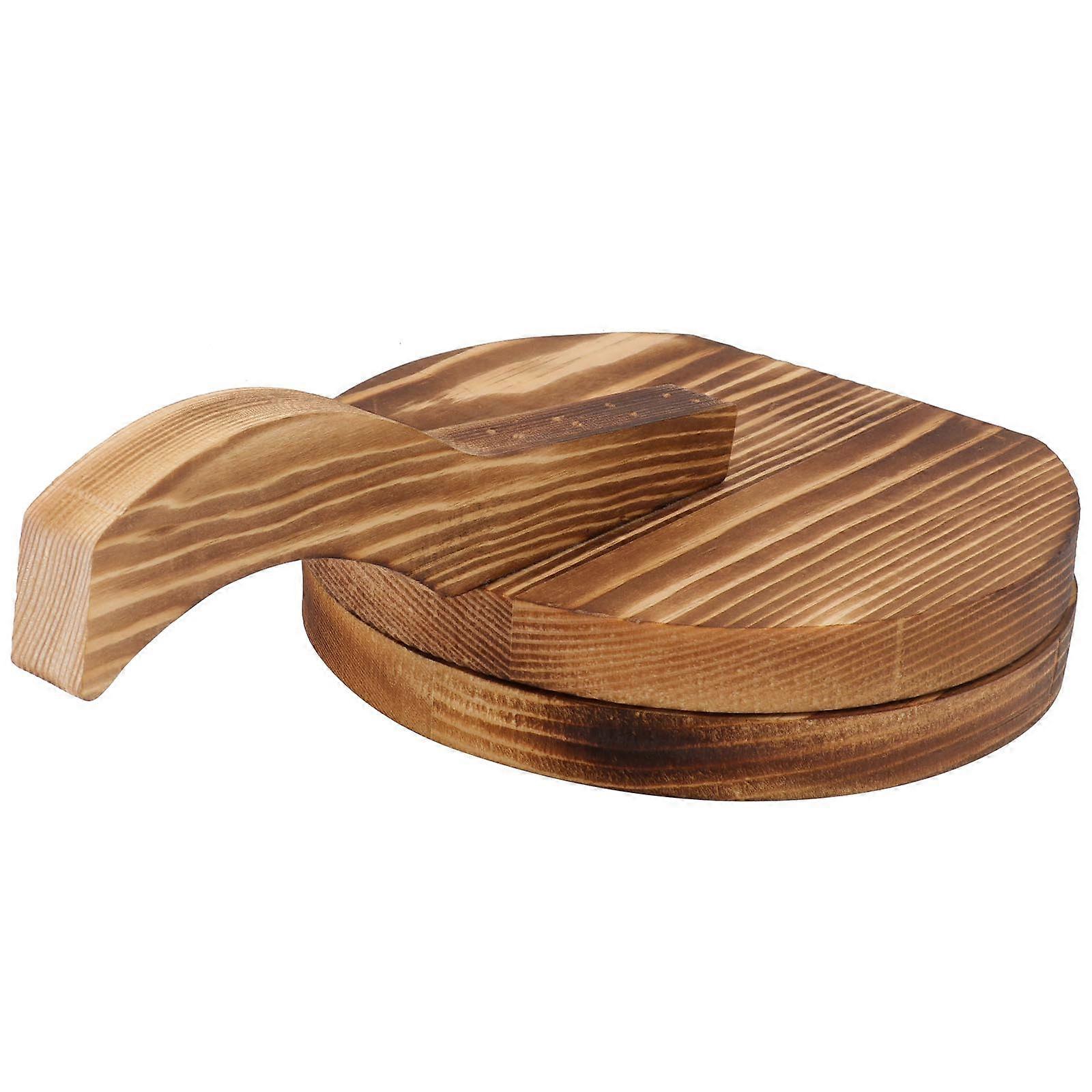 Brown Plastic Dumpling Wrapper Mold Easy to Operate Non Slip Handle Practical Kitchenware