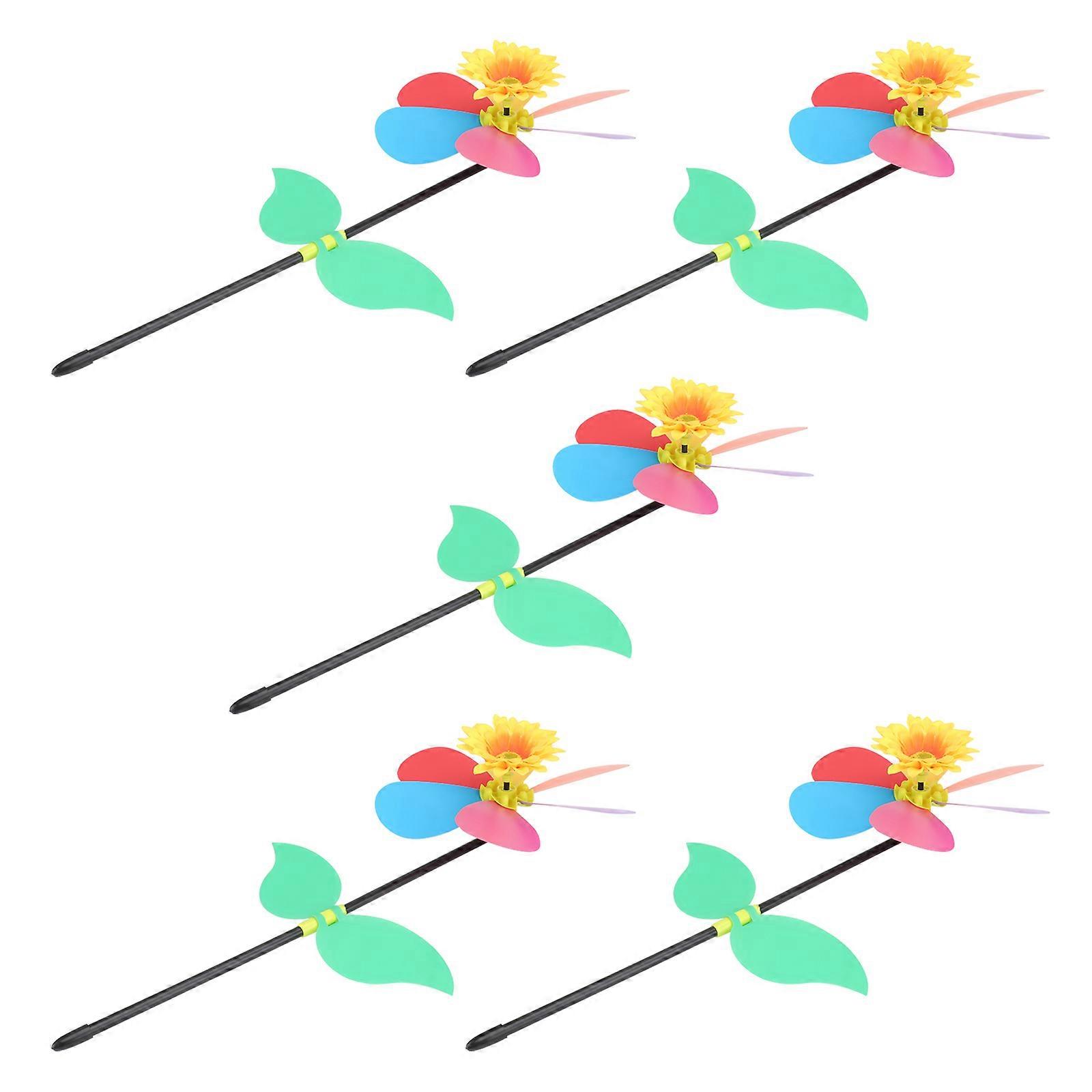 Here's a refined and engaging product description based on the details you provided:
**5 Pack Colorful Windmill Pinwheel Set – Outdoor Garden &