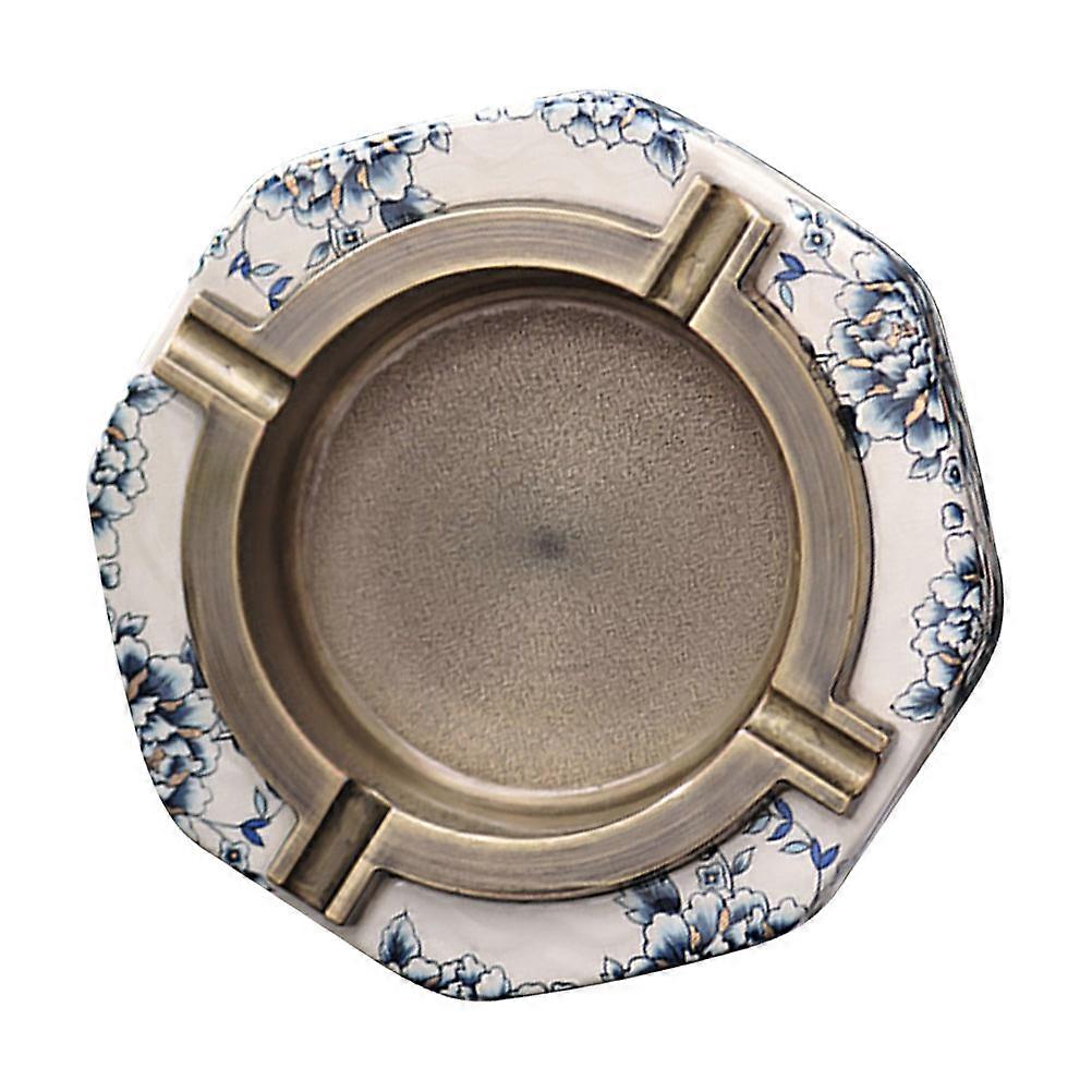 Chic Ashtray 1Pc Multi Color Hexagonal Decorative Container For Hotel Decor Indoor Use Retro Style Functionality